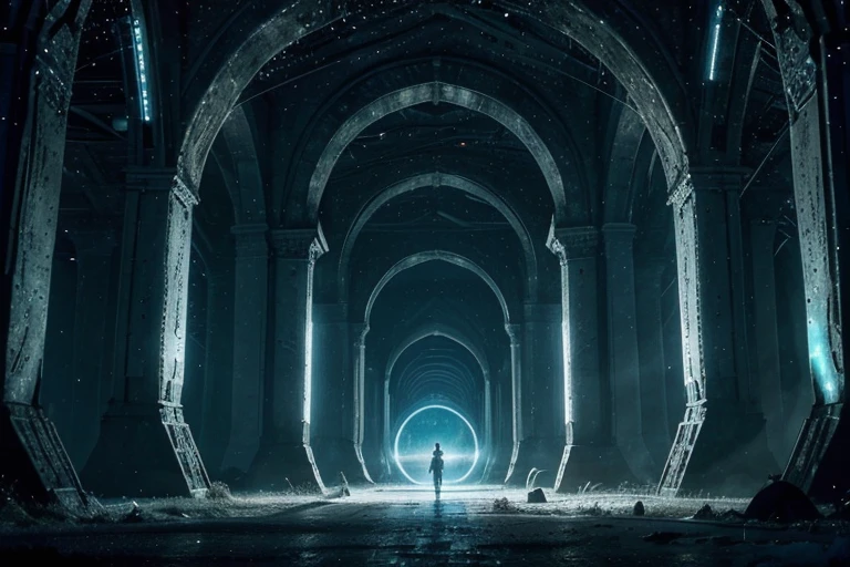Through next-generation artificial intelligence, create a maximum quality image that transports the viewer to a magical universe. Explore advanced levels of detail when depicting a magical portal, adorned with luminous arches that radiate mystical energy. Adopt a cinematic style to bring the scene to life, capturing the transition from the known side to a parallel world with a surreal and captivating landscape. Make sure the image conveys a sense of wonder, mystery and the possibility of exciting discoveries beyond the portal. This image should inspire an imaginative journey beyond the limits of reality.