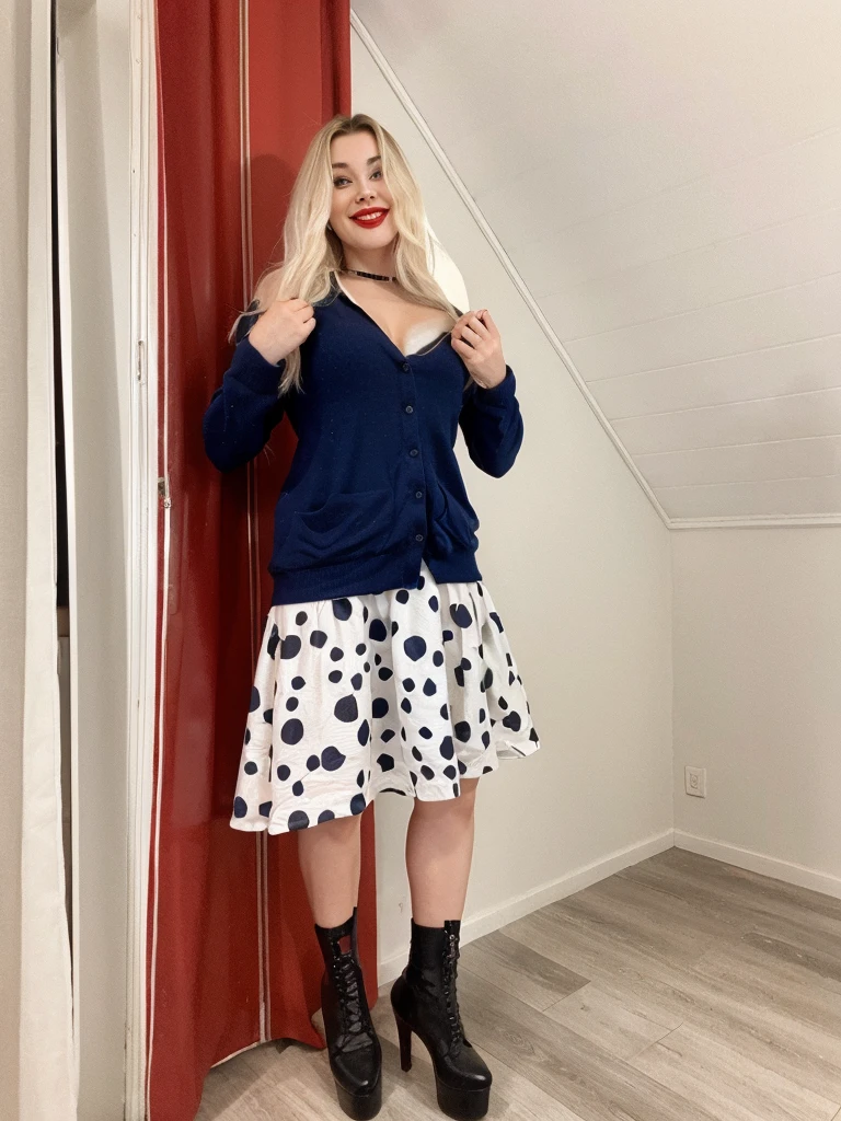 Smile, red lips