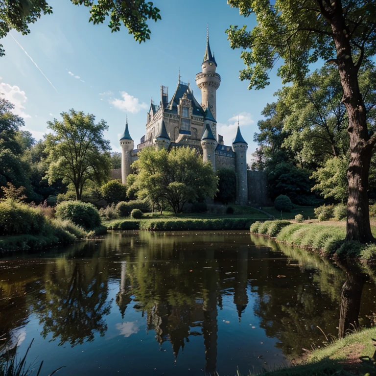 Castle in a magical forest