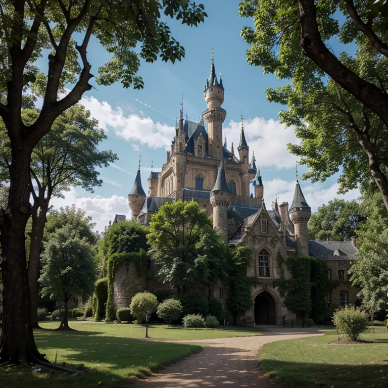 Castle in a magical forest