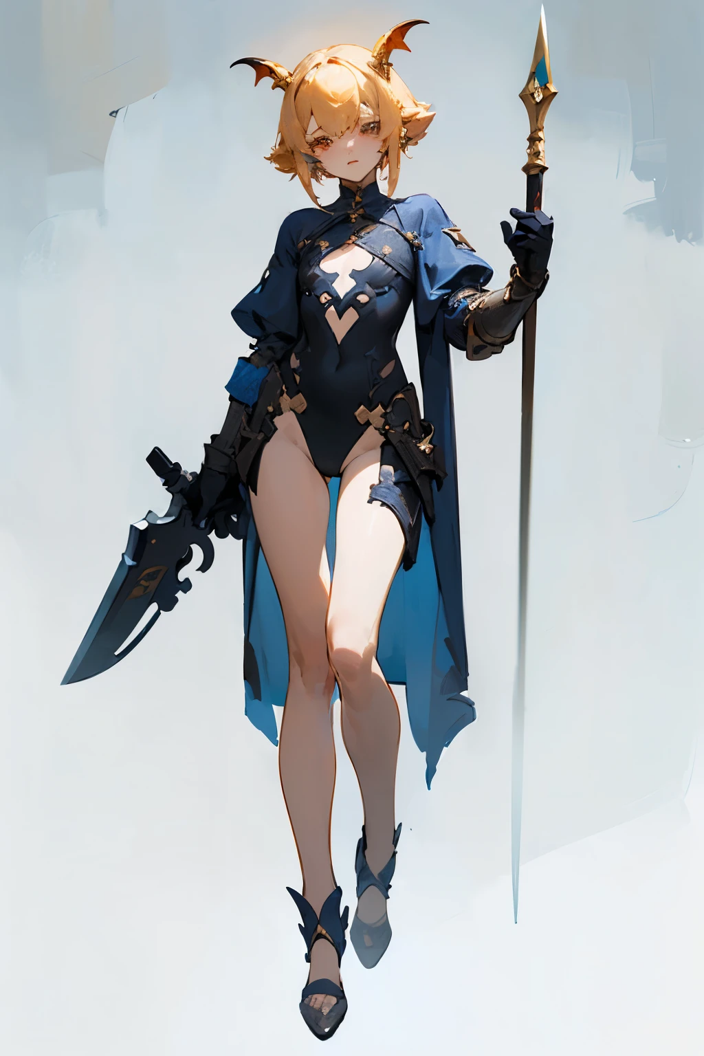 Develop a Showcase Layout Game Character, (1girl). Golden+Purle Clothing, Stylish & Unique, ((Showcase of weapons:1.4)), The Magic Staff, (Masterpiece:1.2), (Best Quality), 4k, Ultra-detailed, (Step by step design, layout:1.5), (Glowing Lighting, Ambiance Lighting), Стиль Final Fantasy, mage, ((glove full handran, see, , vambraces, Armoured legs, (((full_body_shot:1.4))), niji