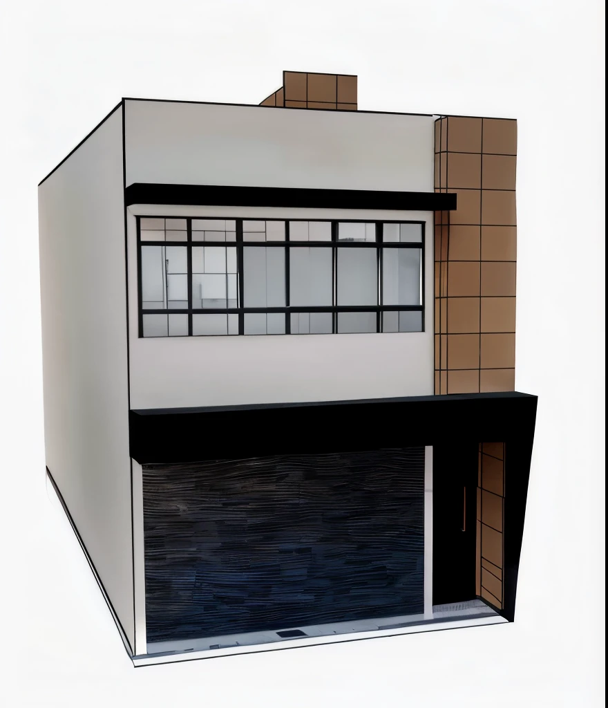moradia moderna, Mabuilding, frente, arquitetura, madeira e tijolo, foto de uma casa, arquitetura, Beautiful, master part, best quality, super detalhado, Realistic, photoRealistic, 8k, foco nítido