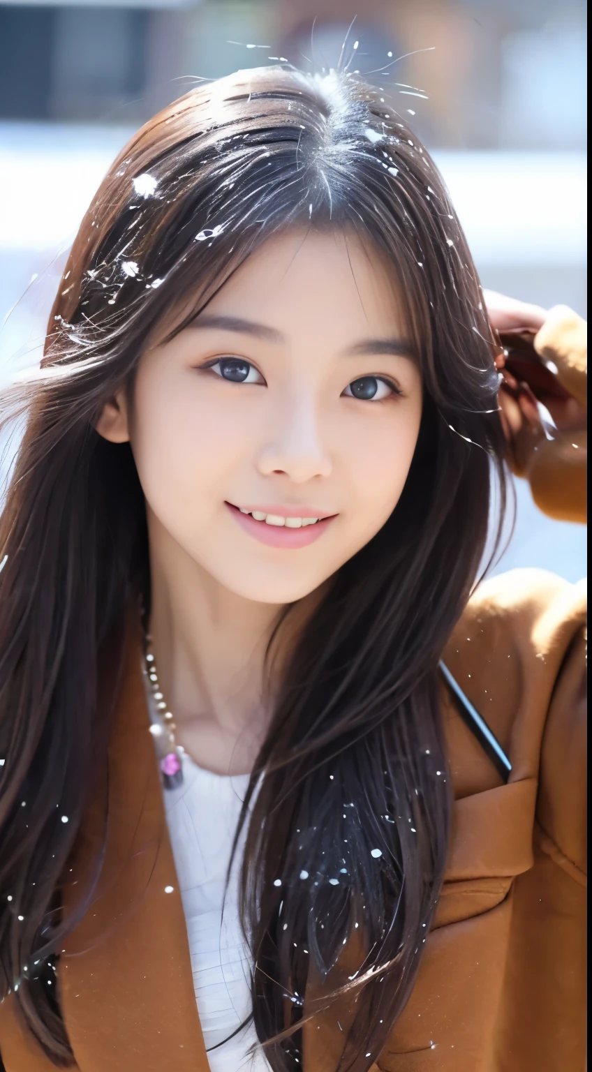(32K,high-detail,high detal,hight resolution,highdensity,独奏:1.3),(Realistic people,Live action,A detailed eye,hight resolutionの目,Fine eyes,Eyes that look like they are alive,beautiful dark blue eyes,Fishing eyes,Detailed lips,Crystal clear white skin,detailed realistic faces:1.3),(Japanese ido,Korean Idols,model in Japan,Korean models,Korean K-Pop Female Idols:1.2),(with a flushed face,natural make up,a necklace,piercings)(Wintersのコート,boots with high heels,),(Sexy and very beautiful Korean16 years girl,Cool eyes,little smiling,frontage,Looking at the camera,Fashion Leader,fashion modell,Soft skin,Unforgettable eyes,Her eyes are too beautiful,I want to go to Paris Collection..,Cutting-edge fashion:1.6),(showing your whole body,Show full-body fashion,Fashion that stands out:1.7),Winters,It's snowing(Winters)