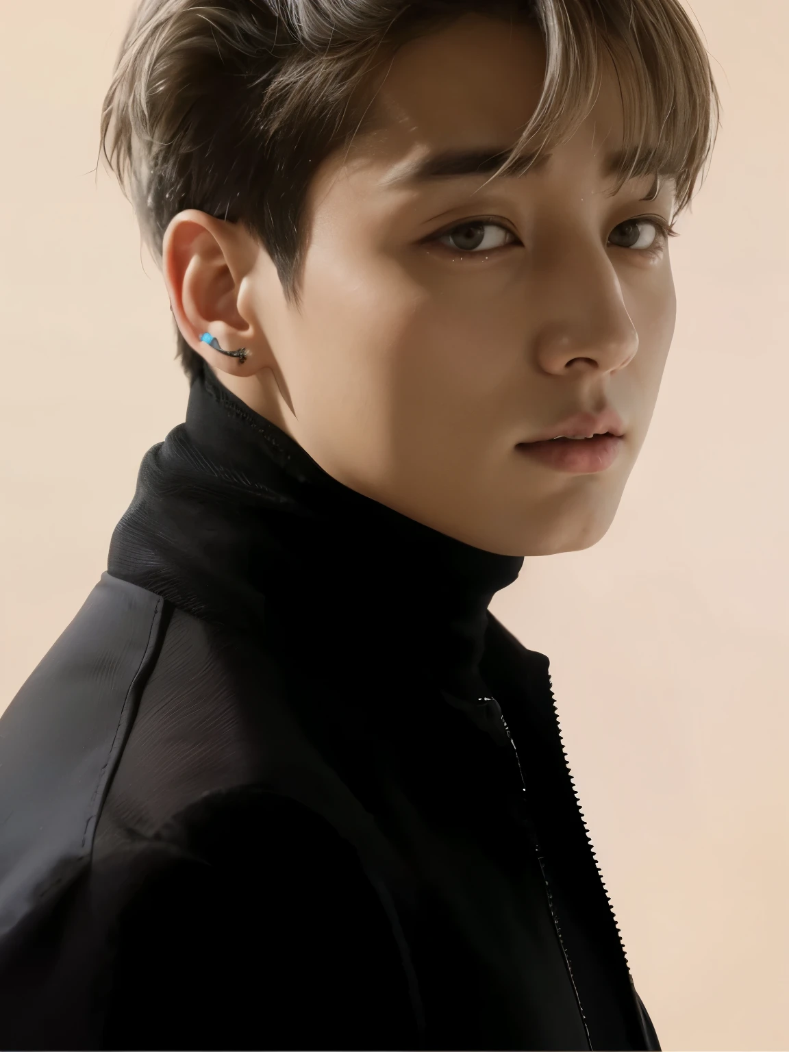 Jungkook from BTS face, ultrahd, fotorrealista