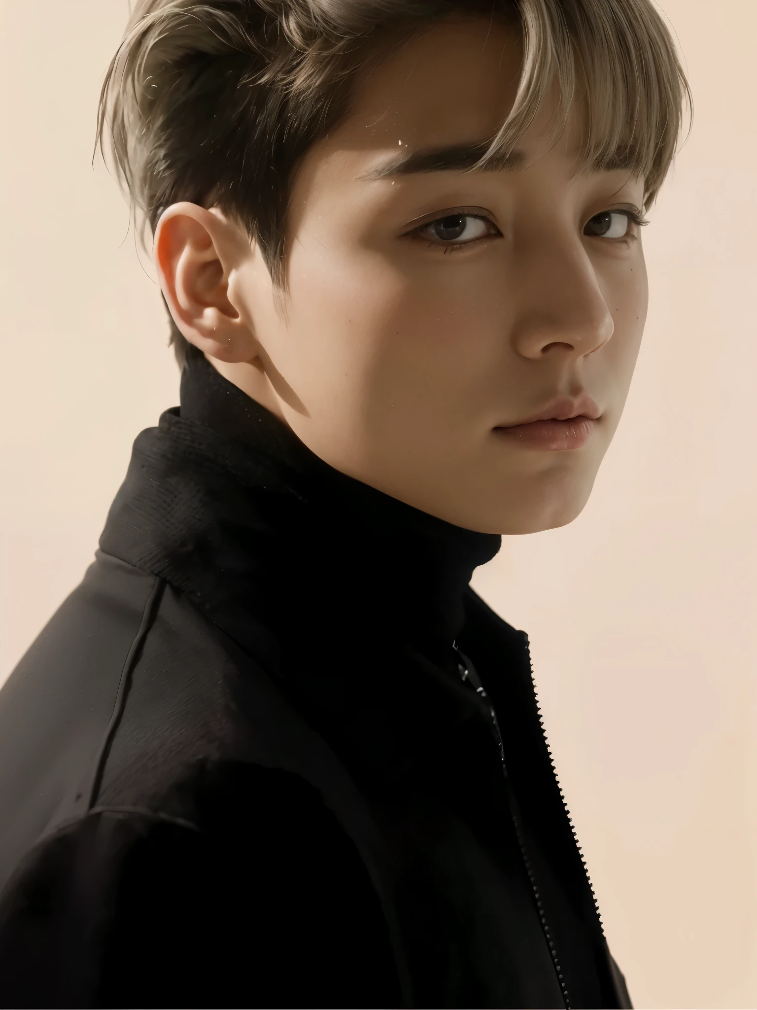 Jungkook from BTS face, ultrahd, fotorrealista