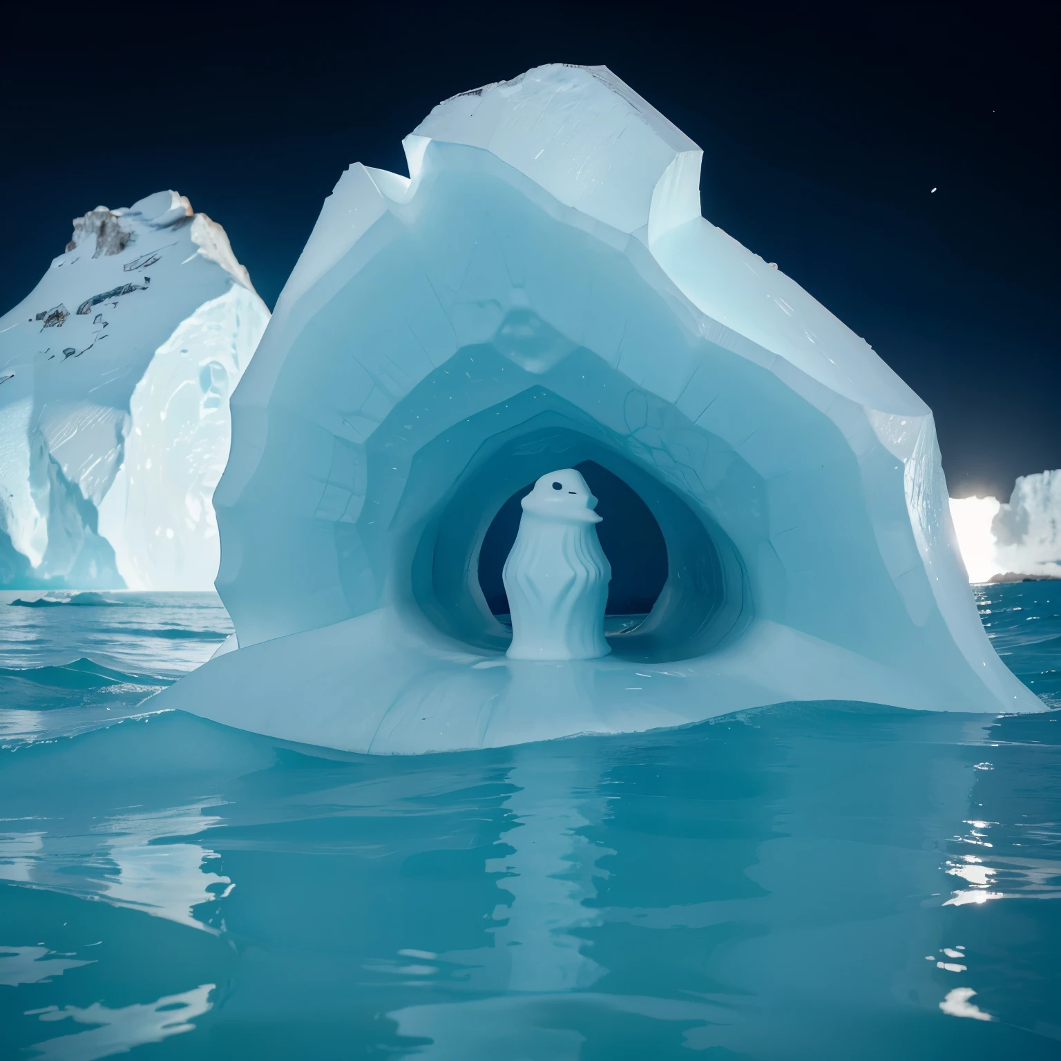 Um iceberg que no topo tem uma luz na cor dourada e embaixo ele seja bem grande, com o nome "Valter Junio".