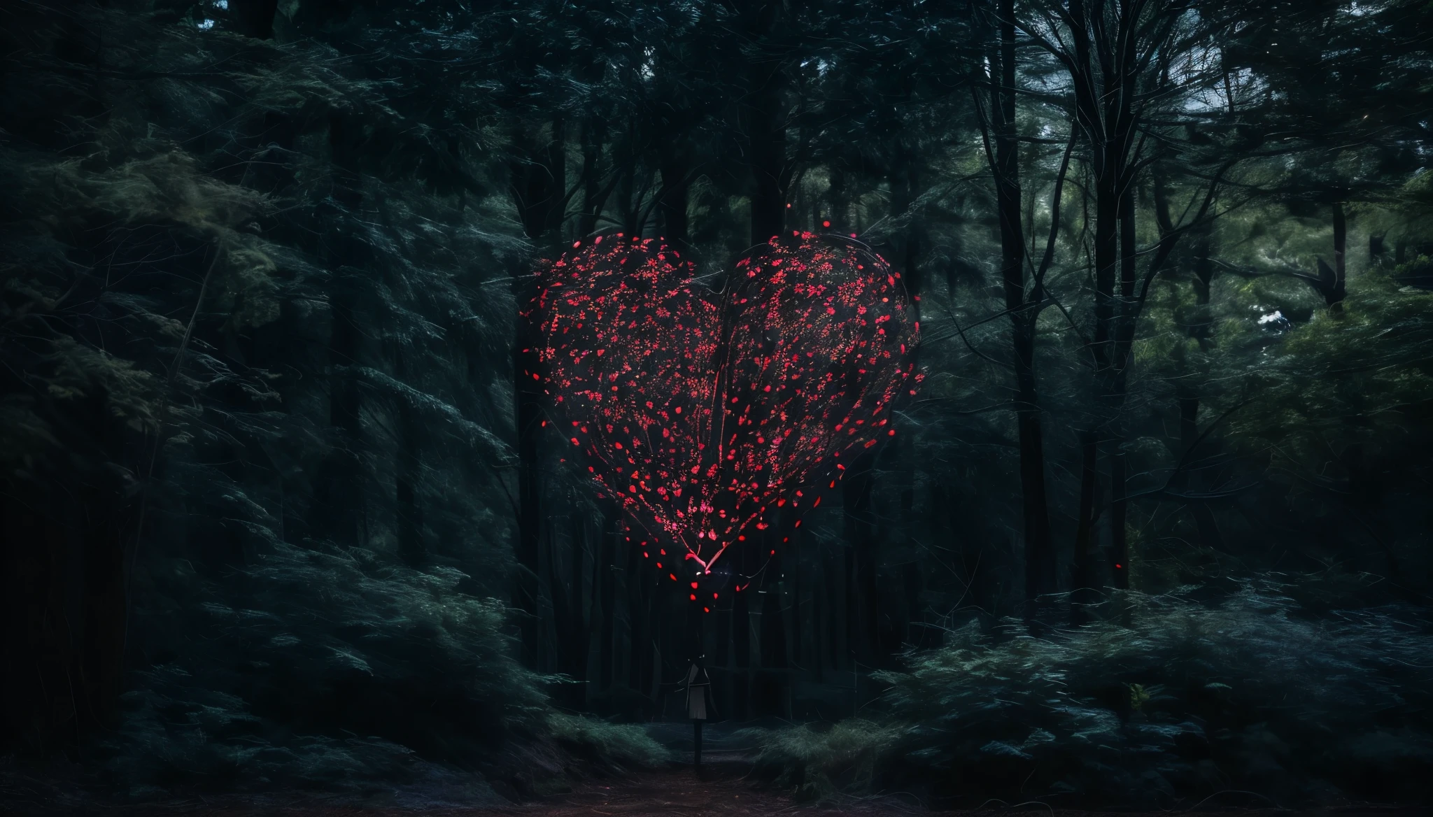 White light shining through the heart