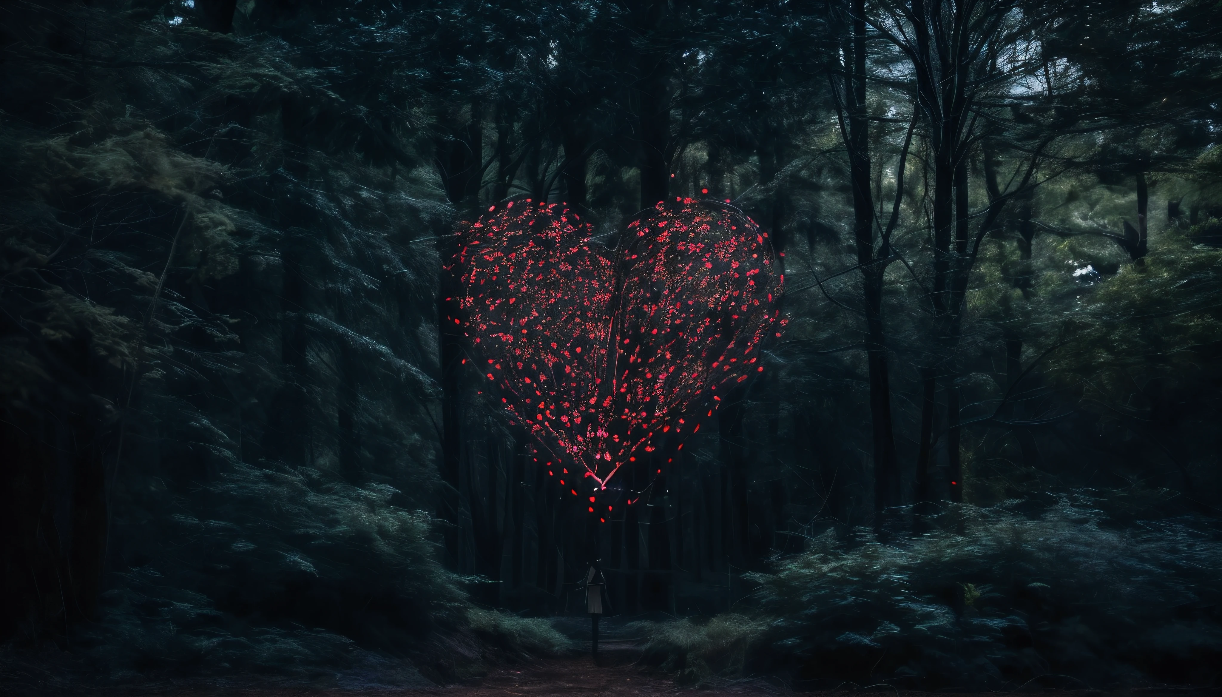 White light shining through the heart