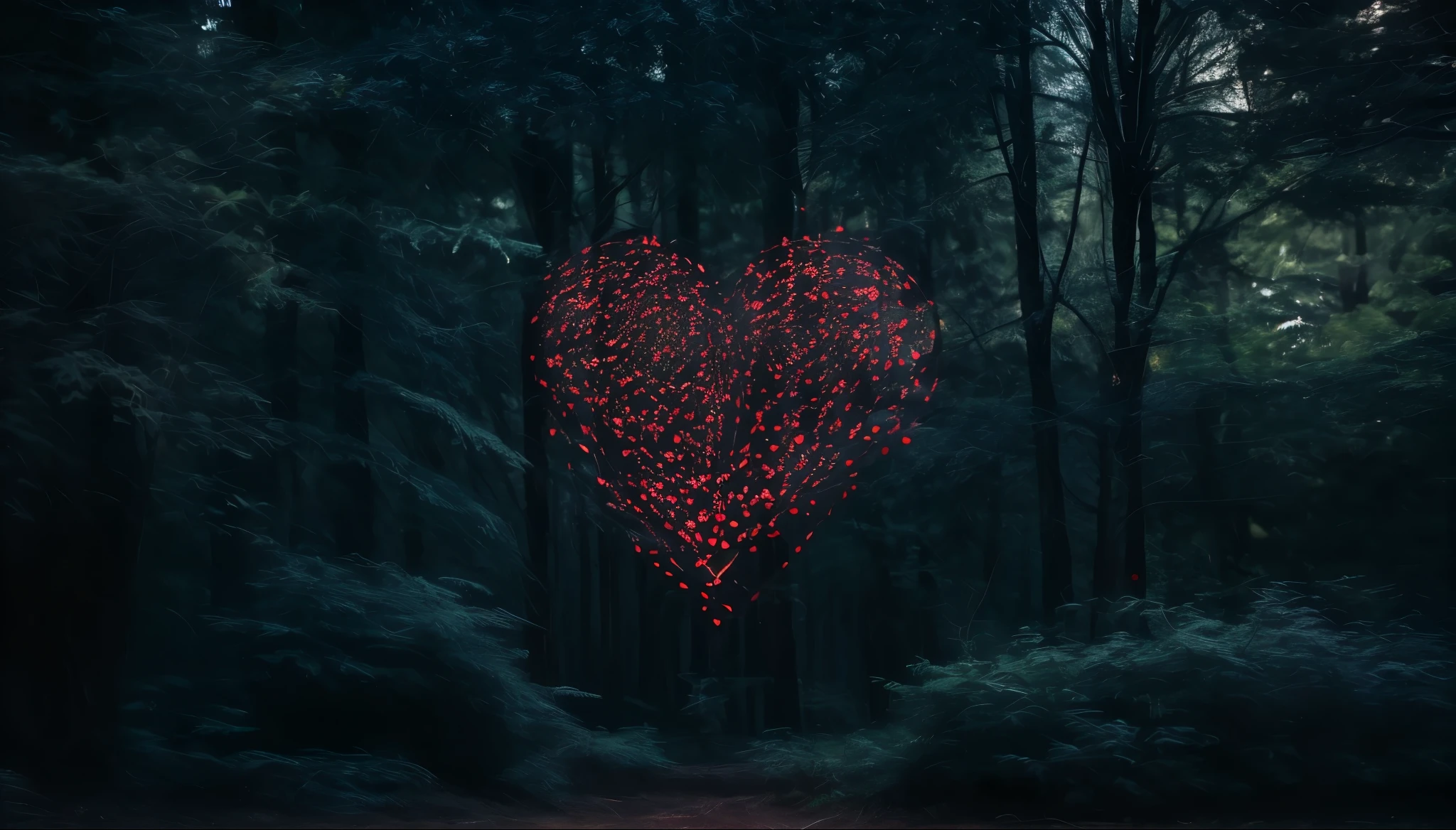 White light shining through the heart