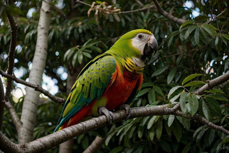 parrot perched in a tree