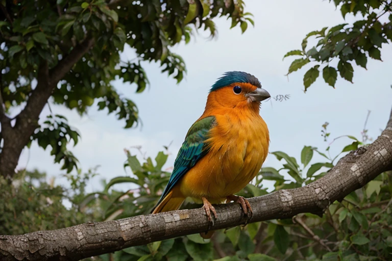 cute colorful bird perched outdoors