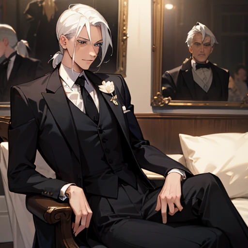 Sexy Butler guy with white hair. A nice Paul Dillon in the background.
