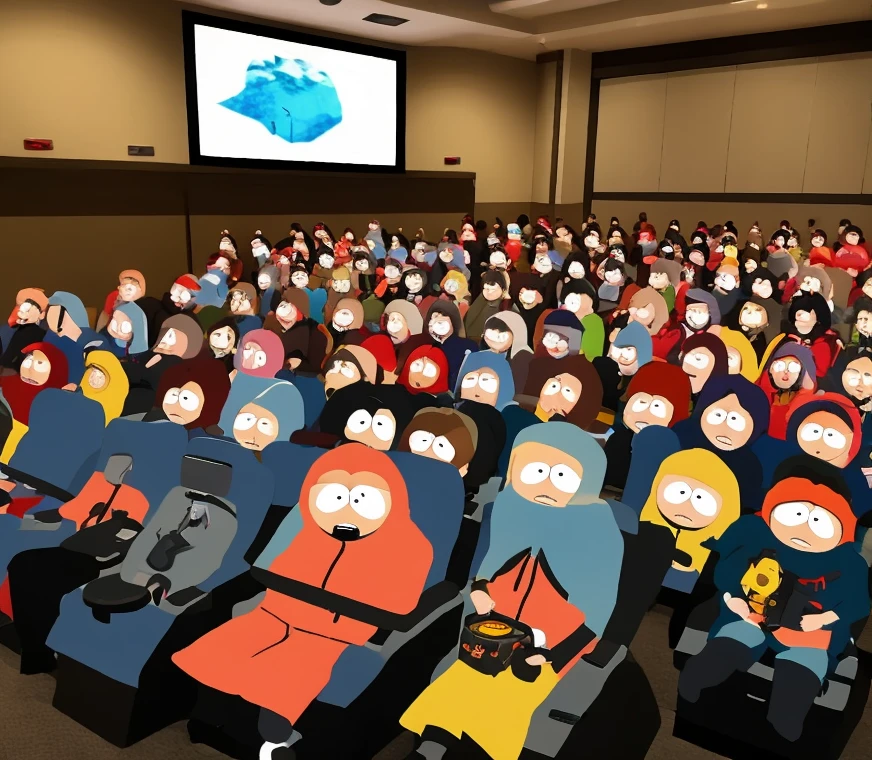 All Character of South Park watching Migration Movie in Theater