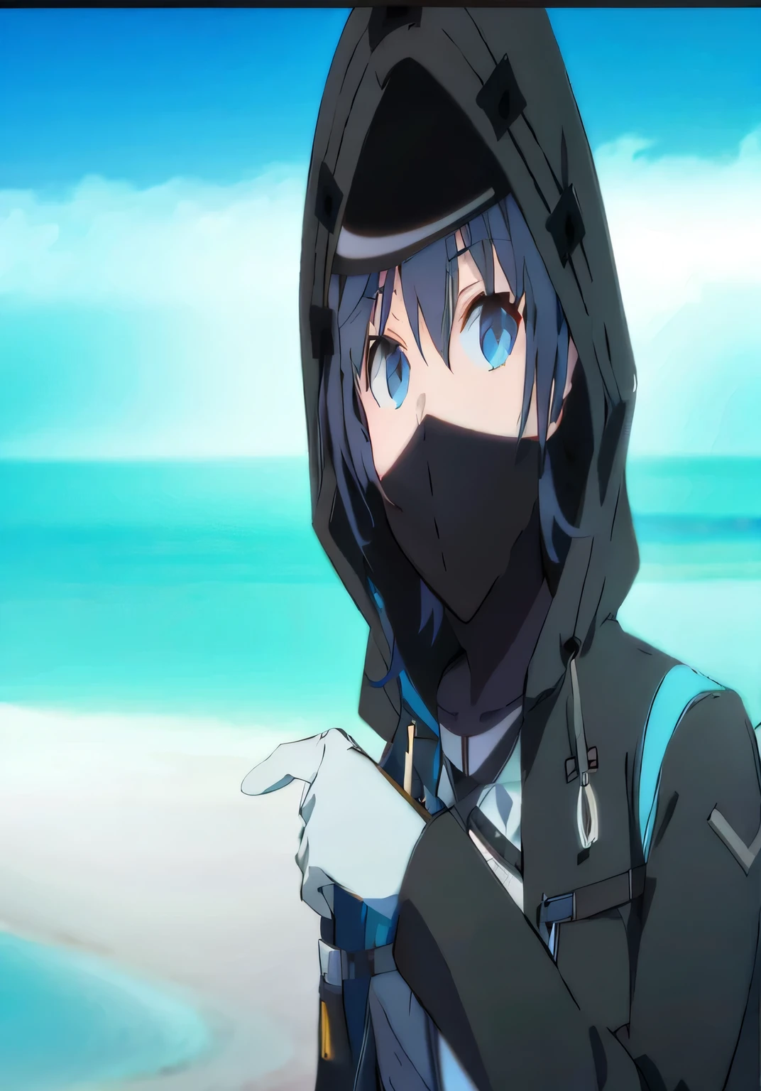 a close up of a person wearing a hoodie and pointing at something, with index finger, kirito, sao style anime, anime moe artstyle, as an anime character, in the anime film, in an anime, still from tv anime, rin, trigger anime artstyle, young anime man, 2 0 1 9 anime screenshot, cel shaded anime, kantai collection style