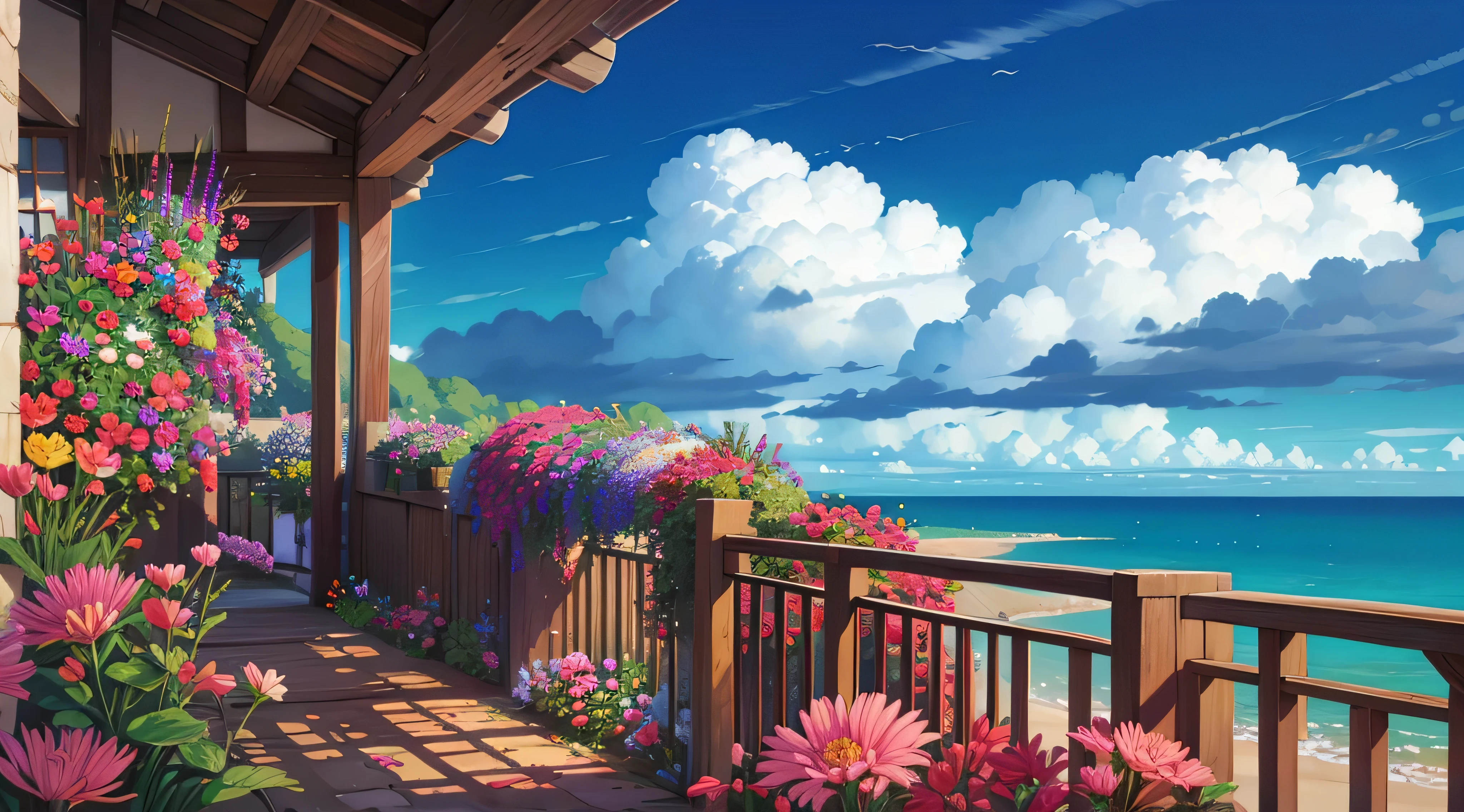 blooming by the seaside