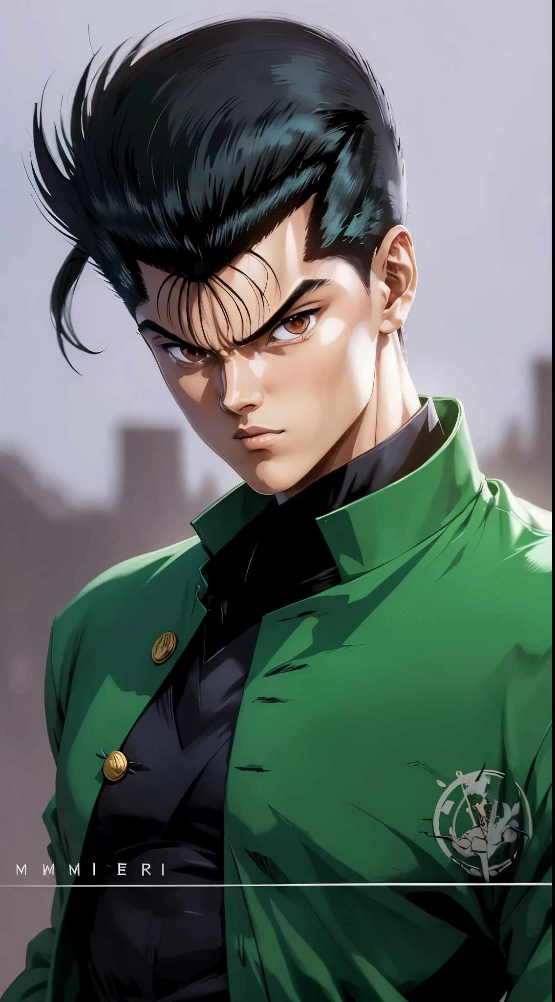 Yusuke Urameshi - YuYu Hakusho, extremamente realista, muito bonito, extremamente elegante