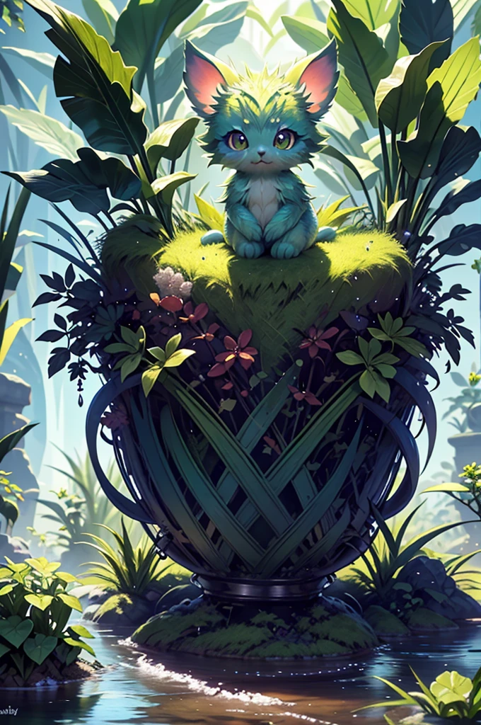 Grainy, Extremely Detailed, Intricate Details, Dynamic Lighting, Photorealistic, Film, Daylighting, m0nst3rfy3, Cute Kitten, Playing with Moth