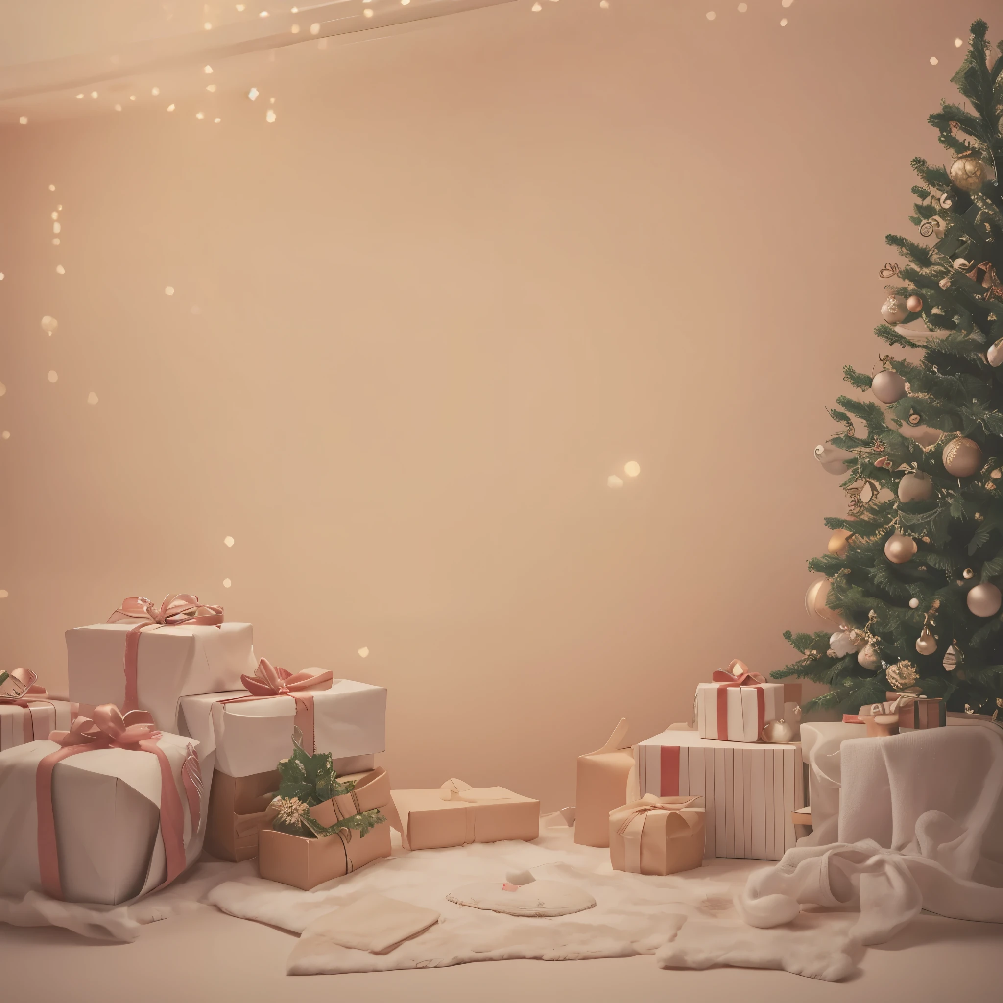 shabby chic christmas paper, hyper realistic, intricate detail, painting, illustration