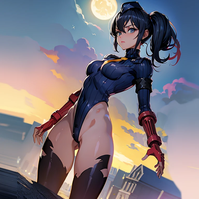 ultra-detailed, Explicit, Beautiful body, Beautiful Nose, Beautiful character design, perfect eyes, perfect face, ultra highres, 4K, beautiful legs, perfect legs, Nice hands, Perfect hand, Masterpiece, Best Quality, Highly detailed, illustration, absurdres, street fighter, doll suit, shadaloo doll, dollsuit, girls, multiple girls, expressionless, blank eyes, looking at viewer, red gloves, emotionless, black latex, corrution, mind control, female combatant, full body, hypnotized, unhappy trance, full body suit, ribbed bodysuit, obey, perfect female body, extremely glossy latex, hypnosis, hypnoLora, empty eyes, Mind control device, poses, brainwashed, submissive_pose, Slave, hat, necktie, belt, latex, garter belt, thighhighs, stand up straight, standing, standing at attention, fighting stance, LadyBug, twintails, polka dots mask, black hair, blue eyes, low twin tails