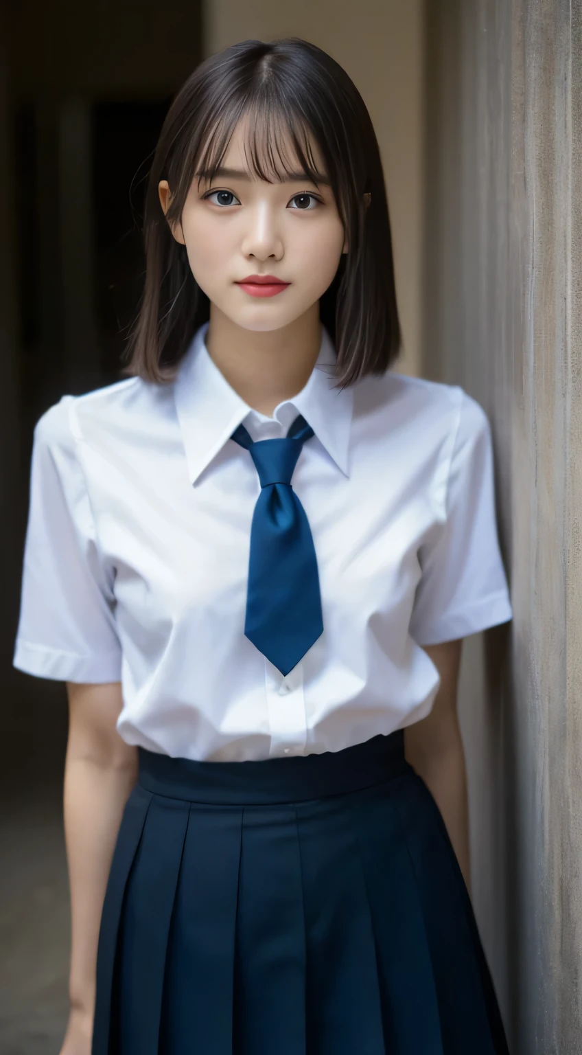 (((32ｋ,high detal,high-detail、​masterpiece,Attention to detail,full body Esbian,独奏))),Raw photo & realistic atmosphere,beautiful dark blue eyes,Detailed mouth,Glossy lips,Detailed eyebrows,Eyes drawn in detail with soft white skin that shines with every detail、azure eyes,とてもBeautifulな瞳,Detailed lips、Very beautiful face,Very well-formed face、Lifelike face,shiny beautiful lips, Realistic Young Gravure Idol, very beautiful school girl, ,Moderately beautiful, Young gravure idols, Young Gravure Idol, Beautiful, Cute and sexy１8 year old schoolgirl,the whole body is wet,dripped out,with a flushed face,Incredibly beautiful１8-year-old girl,short-cut,Brown shiny hair,Hair is wet,Dripping water,教室で広げられたdripped outような形の脚,ロリーナ美しい18 year old schoolgirl,The skirt is flipped up,I see underwear:1.7）,（Black pantyhose,Beautiful fece,Looking at the camera：1.6）,（Black schoolgirl uniform chest languidly open,darkness,Very dark,A pitch-black classroom with no lights on,Illuminate the subject with a flashlight,spot light：1.6）,（A sexy,well-shaped breasts,,Mature body, I'm anxious and about to cry,Moist eyes,cold smile,glareing,The glaring face is also beautiful：1.5）