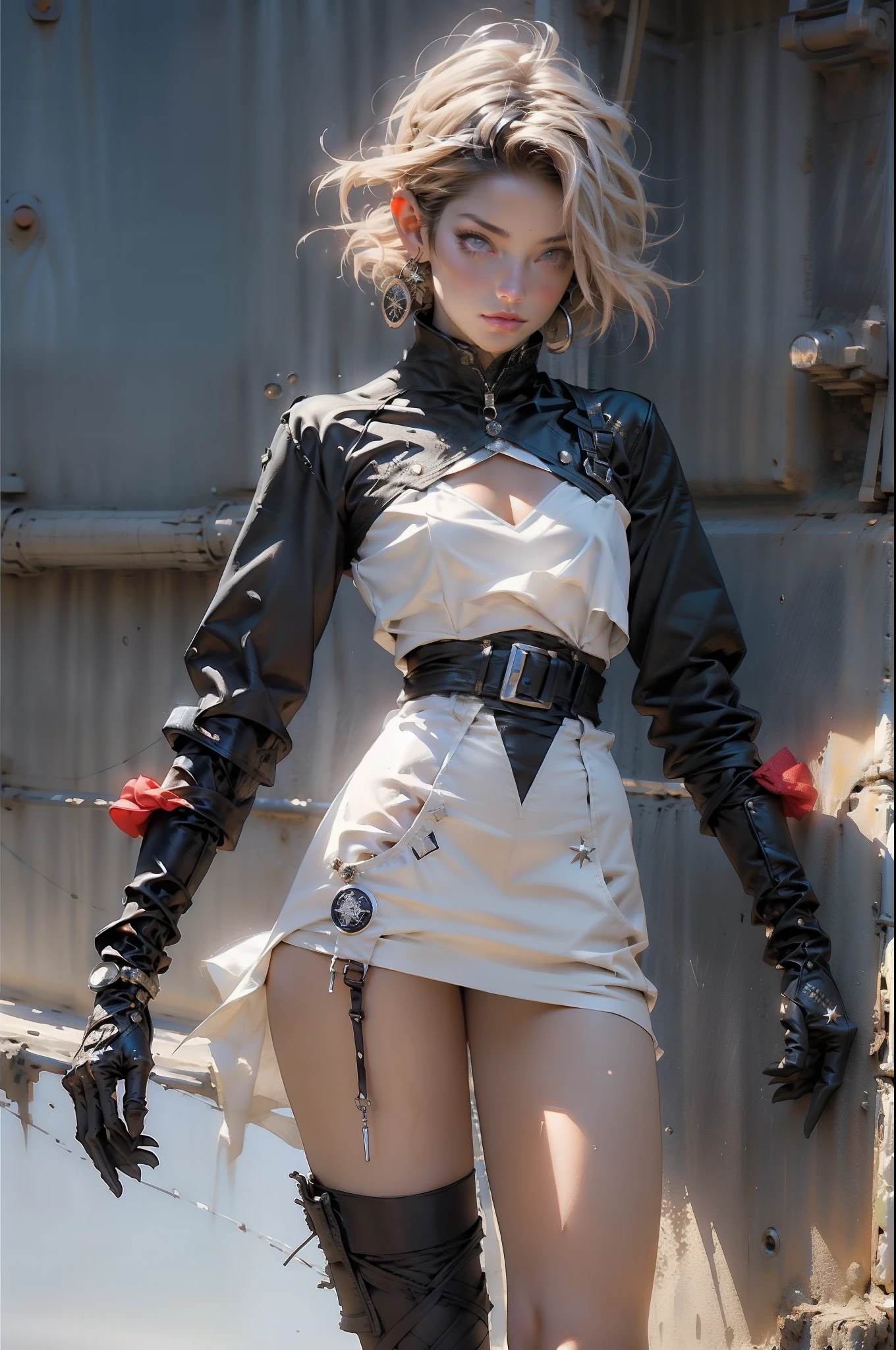 (((maam))), (((Better quality))), (((tmasterpiece))), ((())), Uma guerreira maam de 35 anos com corpo perfeito, Brooklyn Gladiators, Hands with steel gloves and metal tipelow )), Simon Bisley (Simon Bisley) almost for《heavy metal》Magazine cover shoot,Show wild style, blond hairbl, Minimum dress code, armour (Dark blue with white stars,red with white stripeull of paint-stained nails and rivets, 5-pointed star tattoo, (((full bodyesbian))), with short black hair,White bangs cover the forehead,(Decorative painting:1.6,), lamplight,Ink painting and watercolor,ink,water ink,((Detailed faces)),((詳細な目)),((correct hand)),((Complete and beautiful five fingers)),((anatomically correct limbs)),((Correct anatomy)),