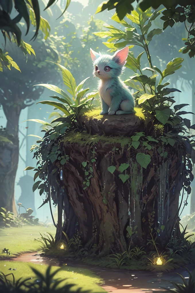 grainy, extremely detailed, intricate details, dynamic lighting, photorealistic, film, daylighting, m0NST3RFY3, cute kitten, playing with moth