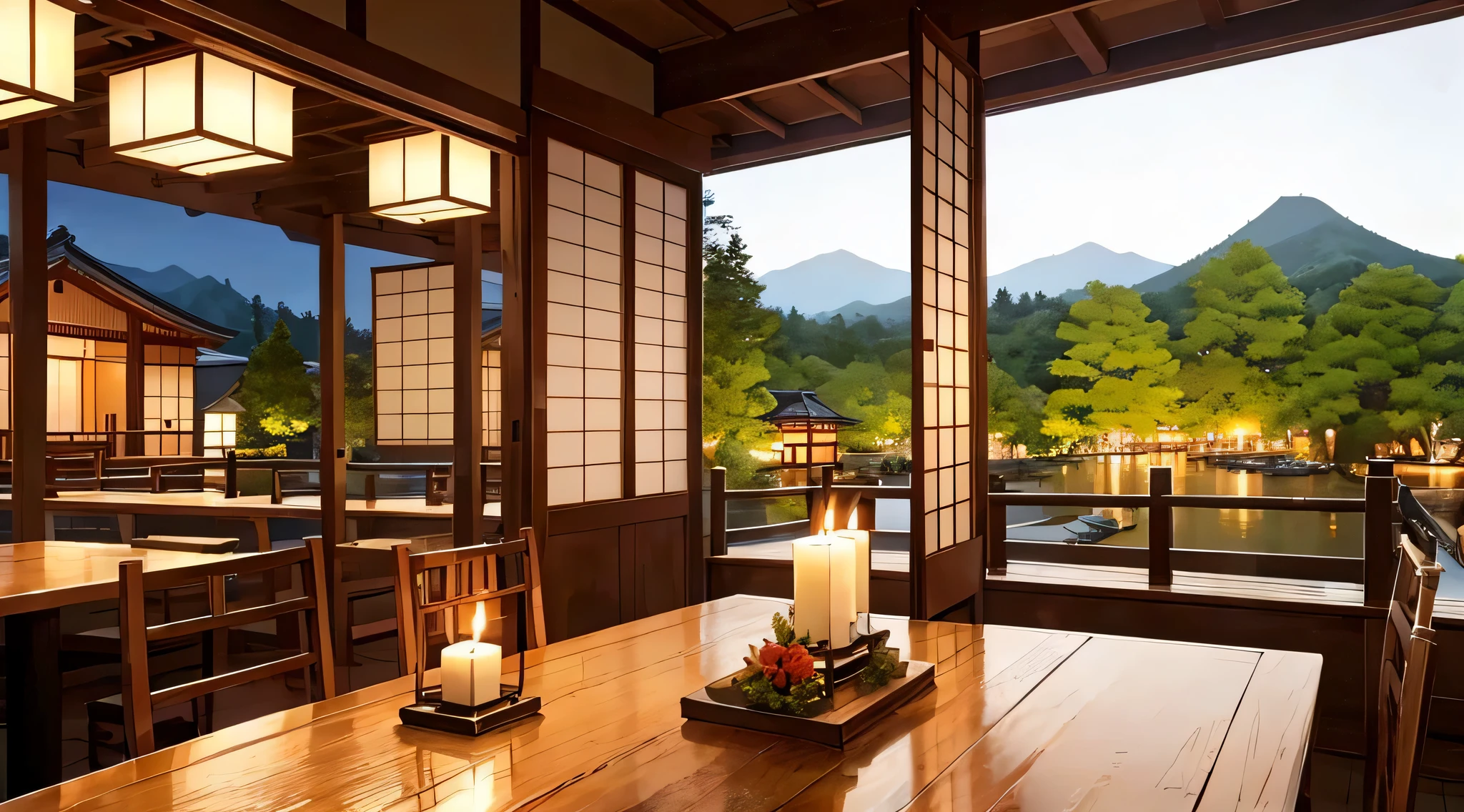 beautiful background for restaurant, With natta Kei, candles, ๐ก๐ธ๐ถ๐ช๐ท๐ฝ๐ฒ๐ฌ, Very ๐ก๐ธ๐ถ๐ช๐ท๐ฝ๐ฒ๐ฌ, cozily, japanse, Large window background, natta,