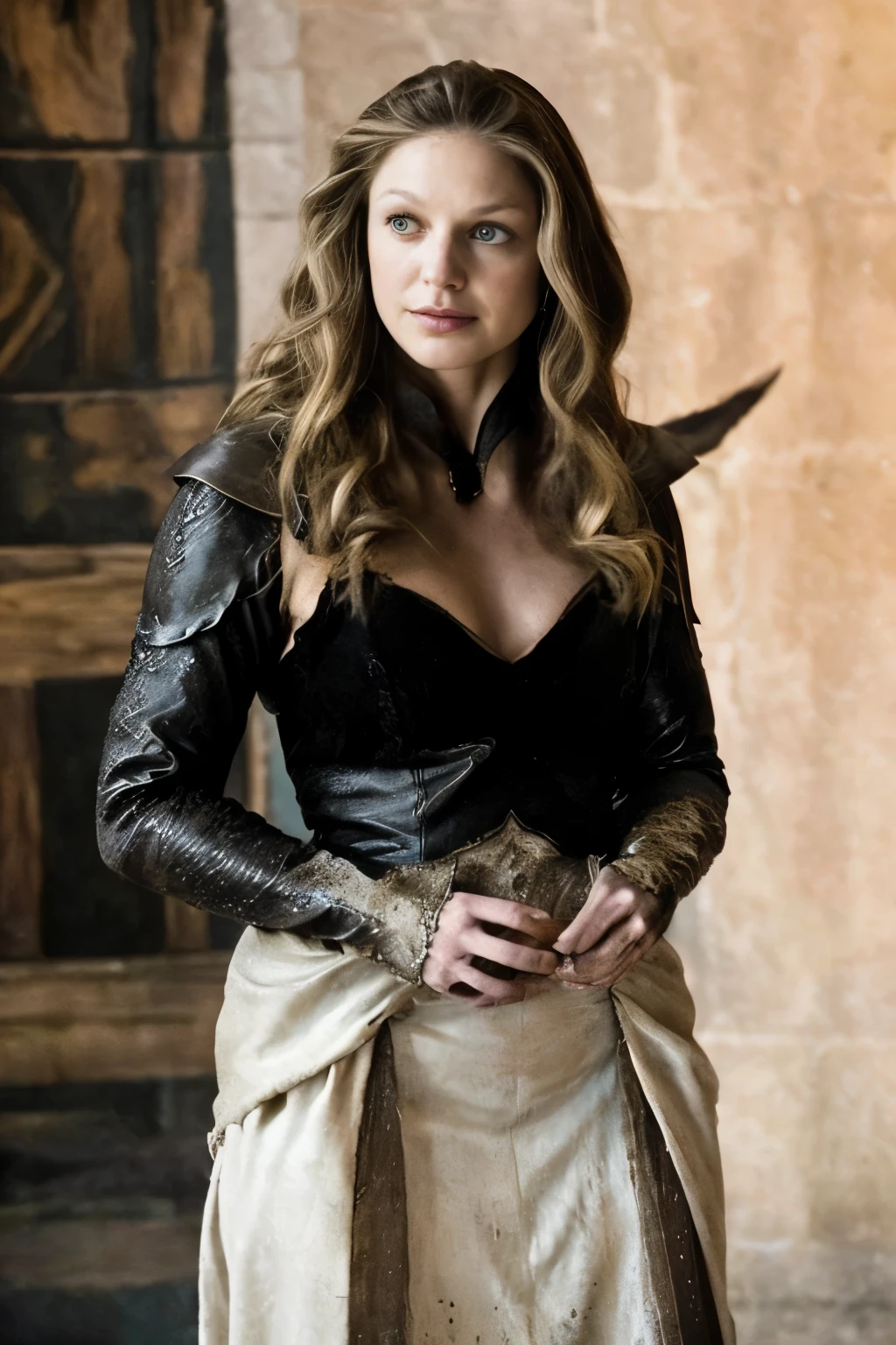 ( Photograph of Melissa Benoist as hot queen ) (random photo , full body shot, tall woman ) Alayne Stone, Gorgeous Woman, Queen, queen lady, Lady of Winterfell, Wardeness of the North,) the de facto Lady of the Eyrie, 40 years Old, she  a Full growned mature lady now, beautiful mature lady, the queen, milf beauty, mature queen, a captivating woman, beautiful queen, empress, mediaeval queen, alluring appearance, unrivaled beauty, , mediaeval erotic costumes, a Game of Thrones-inspired costume, a close-up of a woman from the middle ages, scene from "Game of Throne," deep cleavage, warrior princess, healthy body, perfect thick body, attractive figure, fleshy body, style of "Game of Throne,", stunning woman, dress made of leather  clothe ( ( insanely detailed realistic skin texture, pores, wrinkles ,freckles) , realistic environment, detailed ultra realistic facial features perfect body parts, ( hyper photorealistic) )