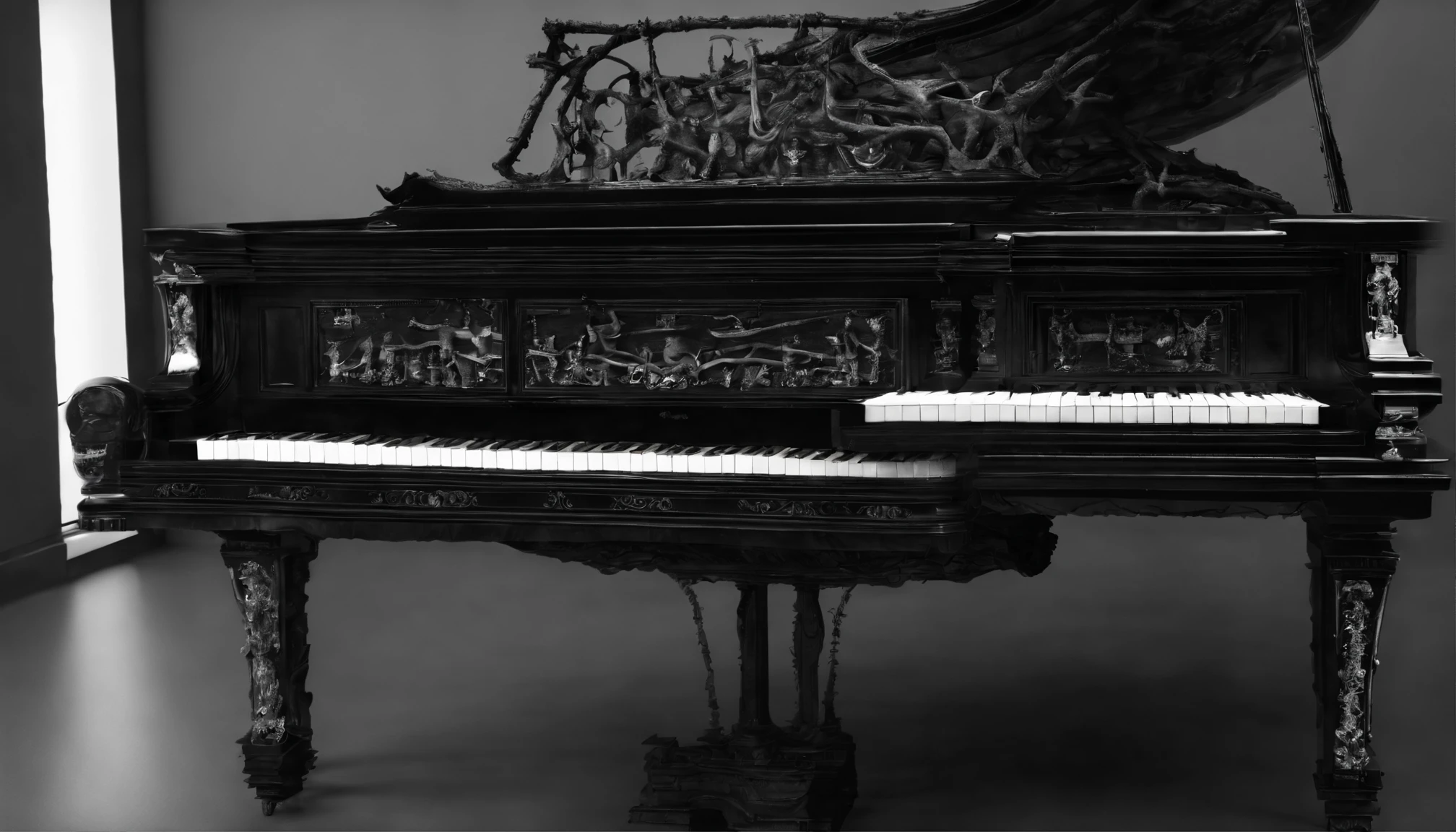 Piano made of bones