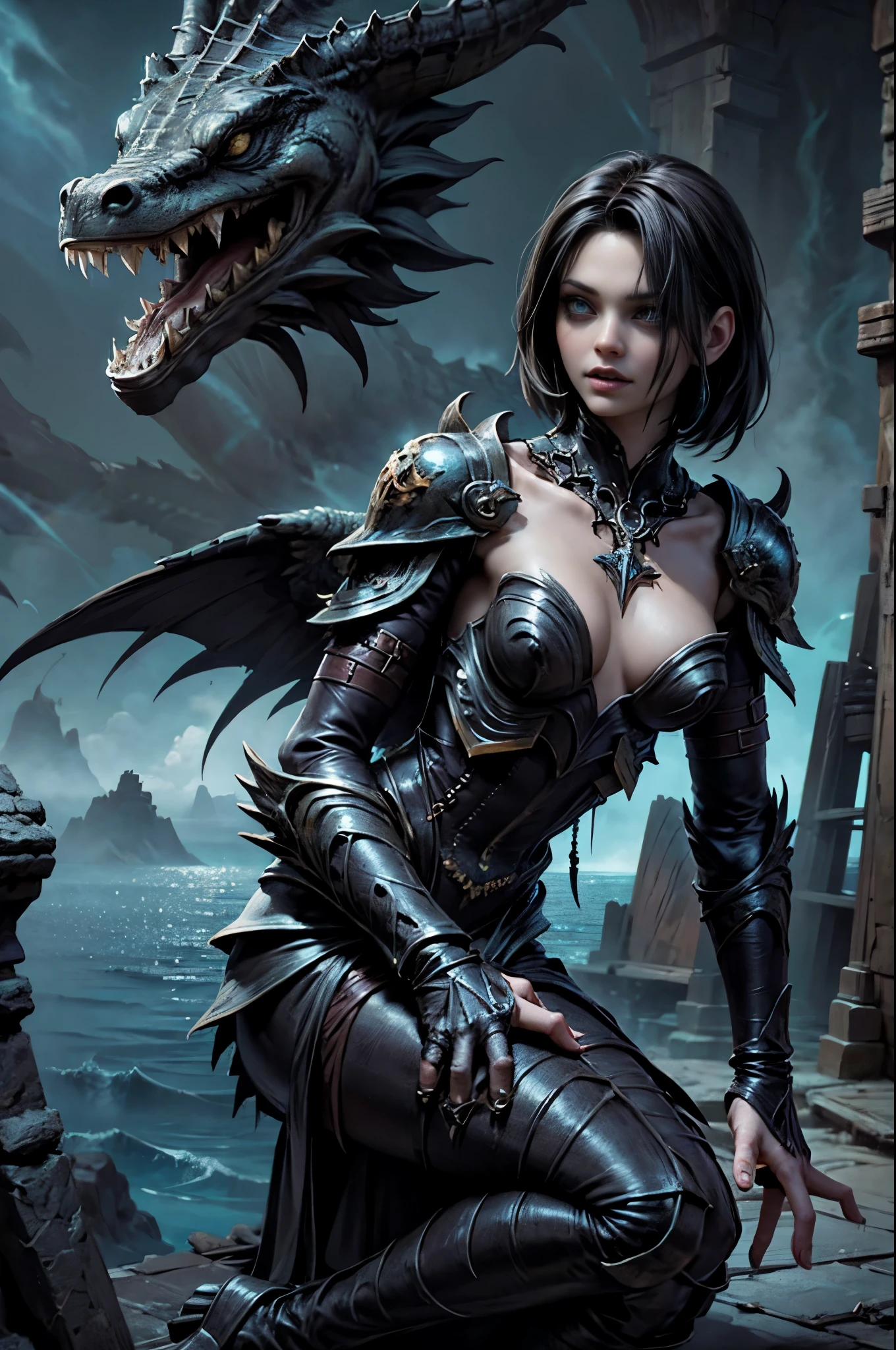 Sea goddess dark dragon warrior