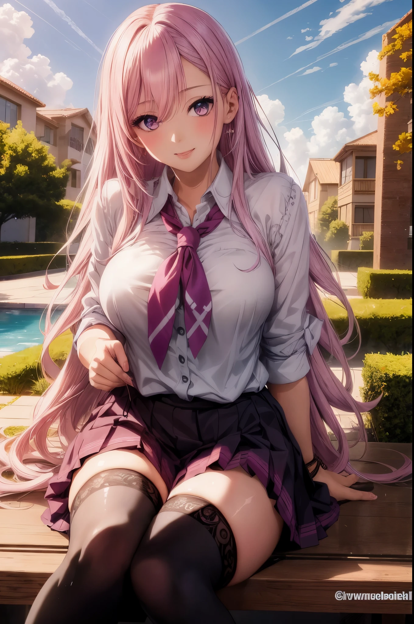 Chica anime con cabello largo y BLUE sentada en un banco en un parque., Hermosa chica de secundaria de anime, seductora chica de anime, hermosa chica de anime, Anime CG arte suave, a Colegiala hiperrealista, Colegiala hiperrealista, Joven chica anime, Atractiva chica de anime, Render fotorrealista de Anime Girl, Chica anime con pelo largo, linda chica de anime, Chica bonita de anime (BEAUTIFUL GIRL) (EYES BLUE)
