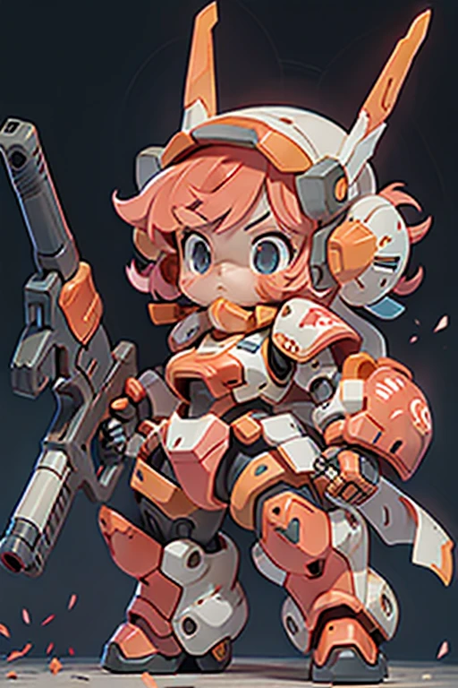beijing_cute big breastechs,1个Giant Breast Girl,Alone,Be red in the face,blue_The eye,ngel,deactivated_beak,Permanent,full_body,arma,Pink_the hair,tchibi,ngel_arma,armour,Akwa_The eye,guns,shelmet,Black_Background with,Gripped_mano,ngel_guns,mechs_A daughter,strength_armour,
电影灯光,strong contrasts,High level of detail,Best quality at best,tmasterpiece,White Background with,