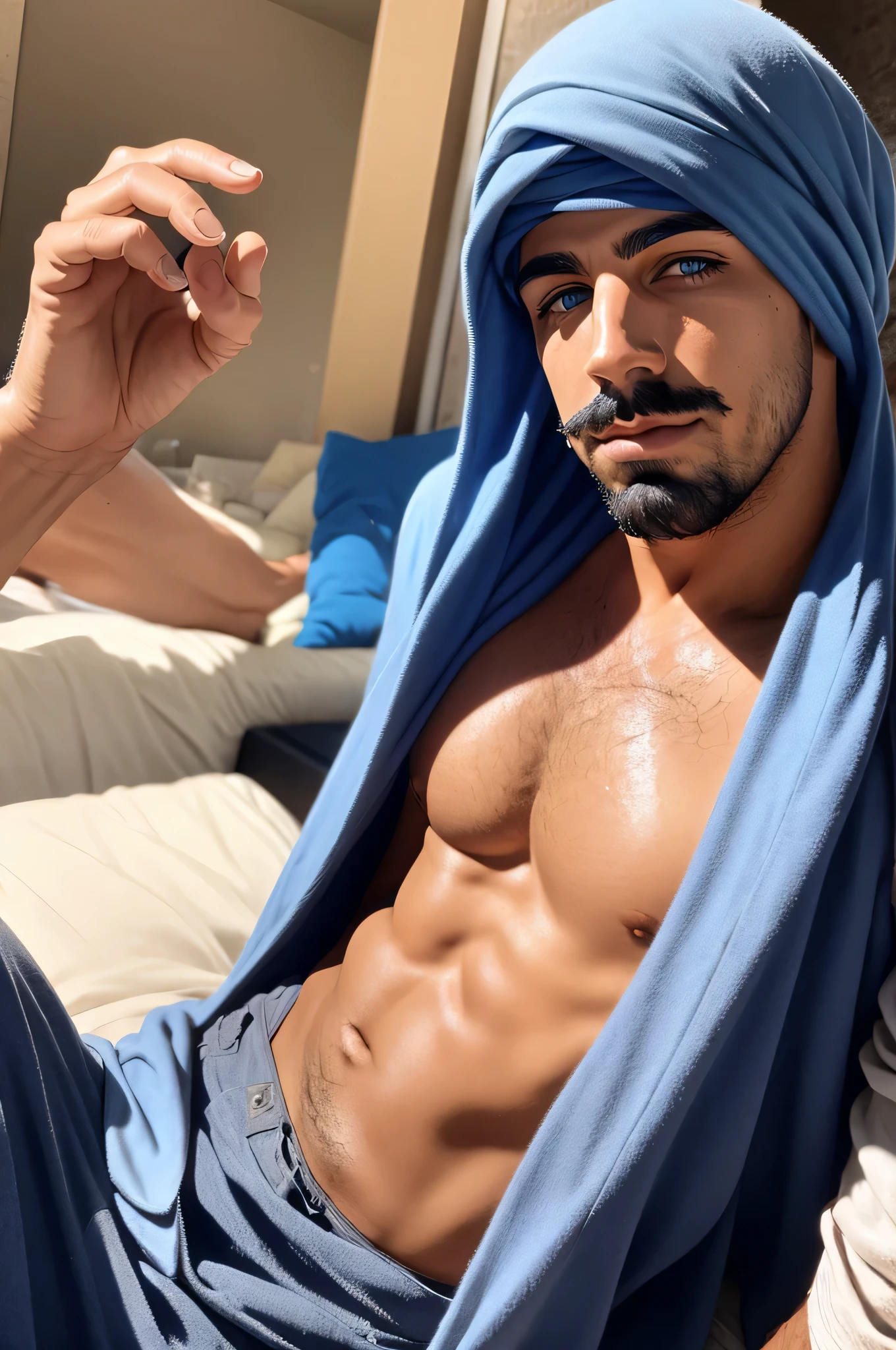 faaris azura, arab, arabic, arabic fashion, style, eyecandy, turban, thobe