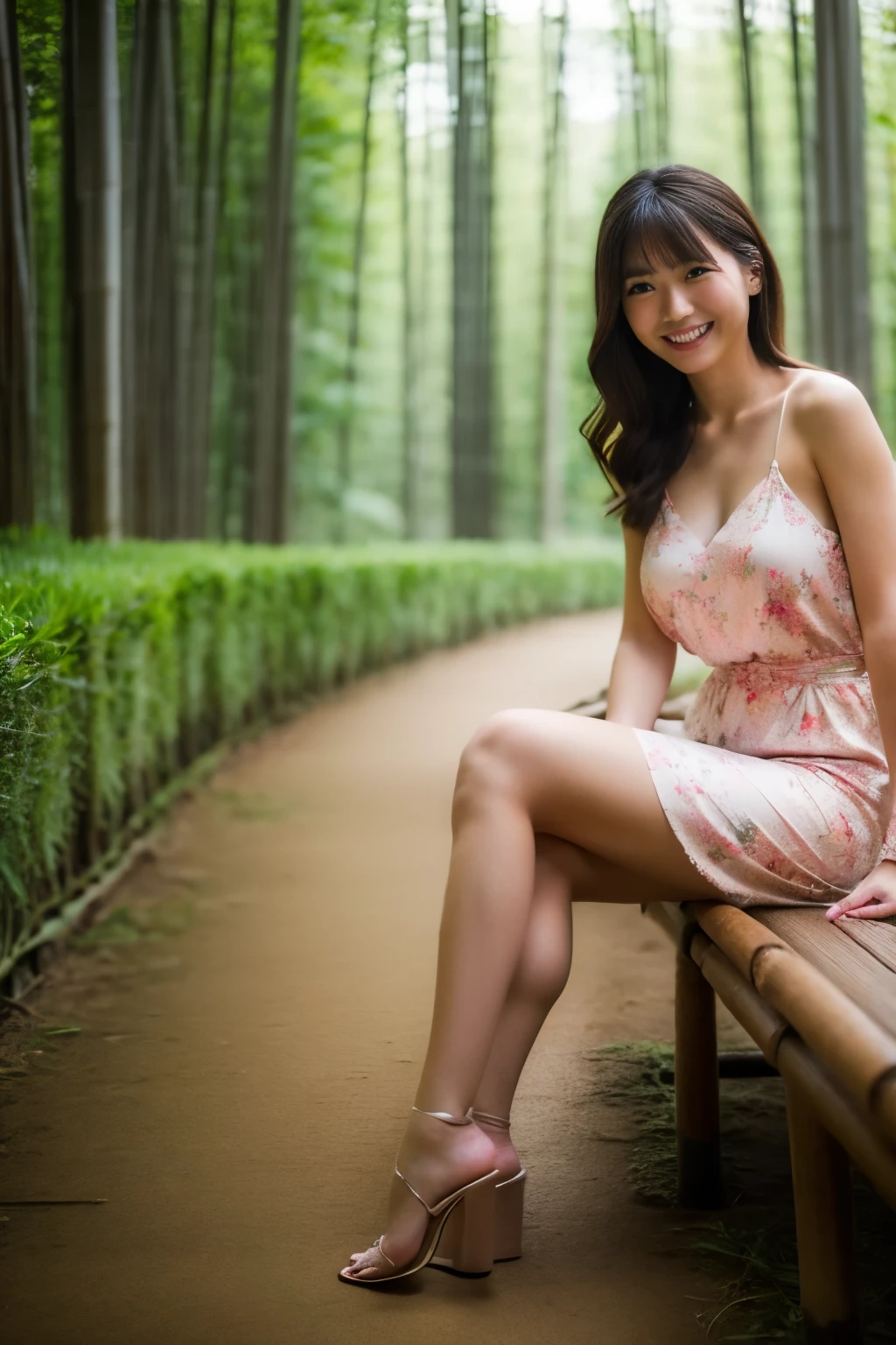 Full Length, Torn Dress, Feminine Pose, Smiling, 8k uhd, RAW Photo, Japanese Woman,(Real Person:1.3),(High Resolution:1.4),(Detail:1.5),(Realistic:1.7),
Masterpiece,RAW Photo,Art Portrait,Real People, Dense Bamboo Forest, Strong Contrast