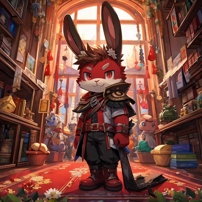 Rabbit Man,a plush,red colour,UE5