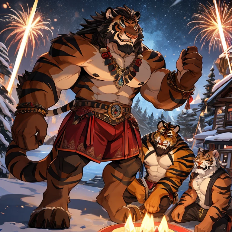 Foxman,tigerman,werecreature,tauren,Ring in the New Year,red colour,UE5,