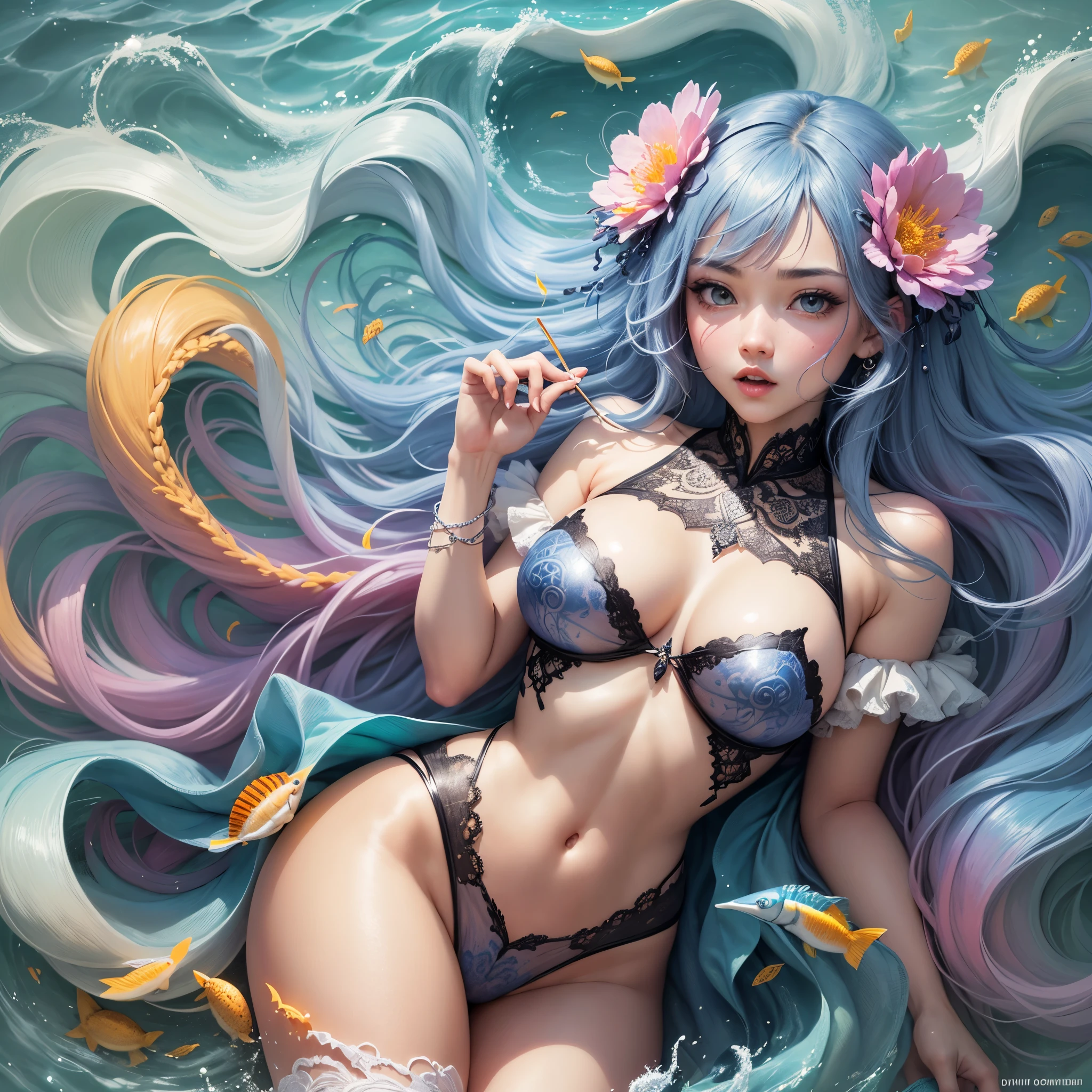 offcial art, Unity 8k壁纸, Ultra-detailed, Beautiful and aesthetically pleasing, tmasterpiece, best qualityer, (zentangle, datura, clew, meshing), (s fractal art: 1.3), 2guys,twincest,Sister flower,Underage girls, age 5,(Hairstyles: Long hair) Ocean, Extremely detailed, dynamic angle, Cowboy shot, The most beautiful forms of chaos, elegant, Fauvistdesign, vivd colour, romanticism lain, Seafoam, Buble, shells, Fish, pearls,Colorful lollipop,cute big breasts, --auto --s2