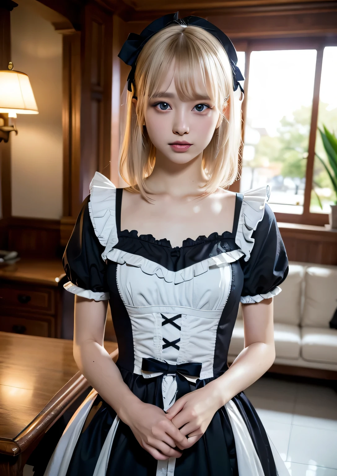 NSFW,(cammel toe),(masutepiece, Best Quality:1.2), female dog,(Female genitalia 1.1),in 8K, 85 mm, Official art, Raw photo, absurderes, Platinum Blonde Hair, (Blue eyes, Lolita Fashion, sweetlolita, Gothic, Dress:1.2), Idol face, Upper body, Beautiful Girl, gardeniass, Copenhagen, Short sleeve, Elegance, Sophisticated, gardenia, Looking at Viewer, Film grain, chromatic abberation, Sharp Focus, face lights, Dynamic lighting, Cinematic lighting, Detailed face, Bokeh background,full body Esbian