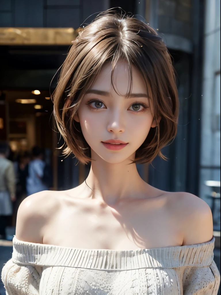 (8K high image quality), (top-quality), (RAW image quality),(masutepiece:1.2), (Realistic), (Photorealistic:1.37), Goose egg face,largeeyes,long eyelasher,Precise action and realistic style),The Ultimate Face,Photorealistic light and shadow,Clear facial features,milky skin,Fair skin, highdetailskin,Realistic skin details,Visible Pore,(Super Detail),Hair length is random, (Flowing hair),Best portraits,Shot from a short distance, 1-girl, Cute,Beautiful detailed eyes, beautiful detailed nose, highlydetailed skin,Full body ,(eyecontact),(Huge Titleist Abundance)、(Beautiful face with double eyelids), (Realism: 1.4),High image quality, excellent details, Ultra-high resolution, (Show your best smile to the audience), , favor details,,delicate and beautiful face,,20yr old,(Beautiful Face 1.4),A slender, (Off-shoulder knit sweater:1.2)、(pleatedskirt:1.2),((In front of a fashionable boutique)),The color of the skirt is random,,Show your smile,,Medium Hair,(I'm wearing a short skirt),holding a world map in both hands