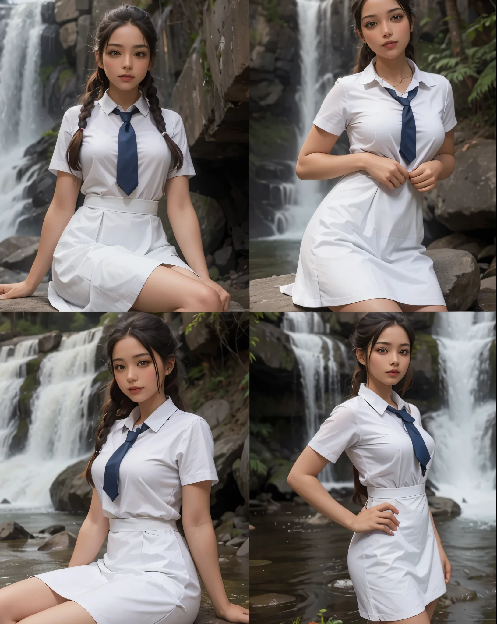 Beautiful girl, school girl, colourful