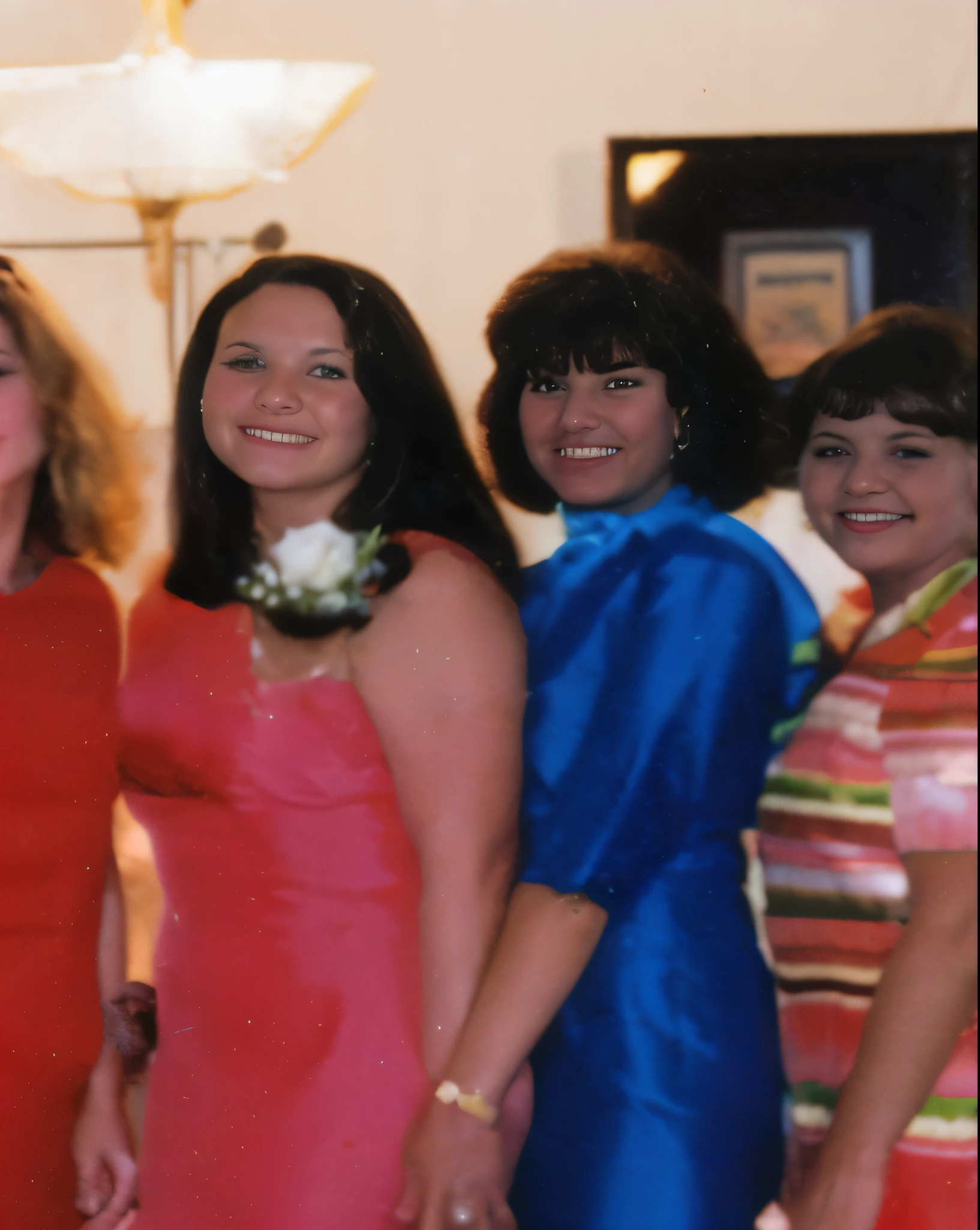 several women in dresses posing for a picture in a room, photo 1960, 1980s photo, 1 9 8 0 s photo, 1980 photo, 1 9 7 5 photo, 1998 photo, 1 9 9 8 photo, 1 9 7 0 s photo, 1970s photo, 1980's
