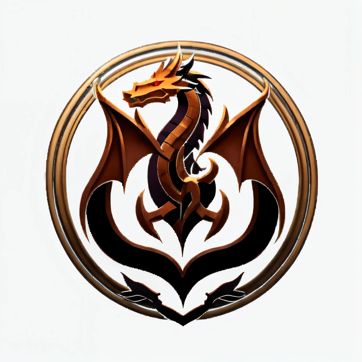 (BG3 class icon), (high quality), (best quality), dragon, crest based on this shape, simple background, colorful, circle