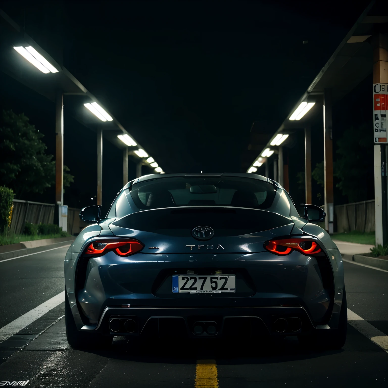 toyota supra mk4 ,night, road, high definition