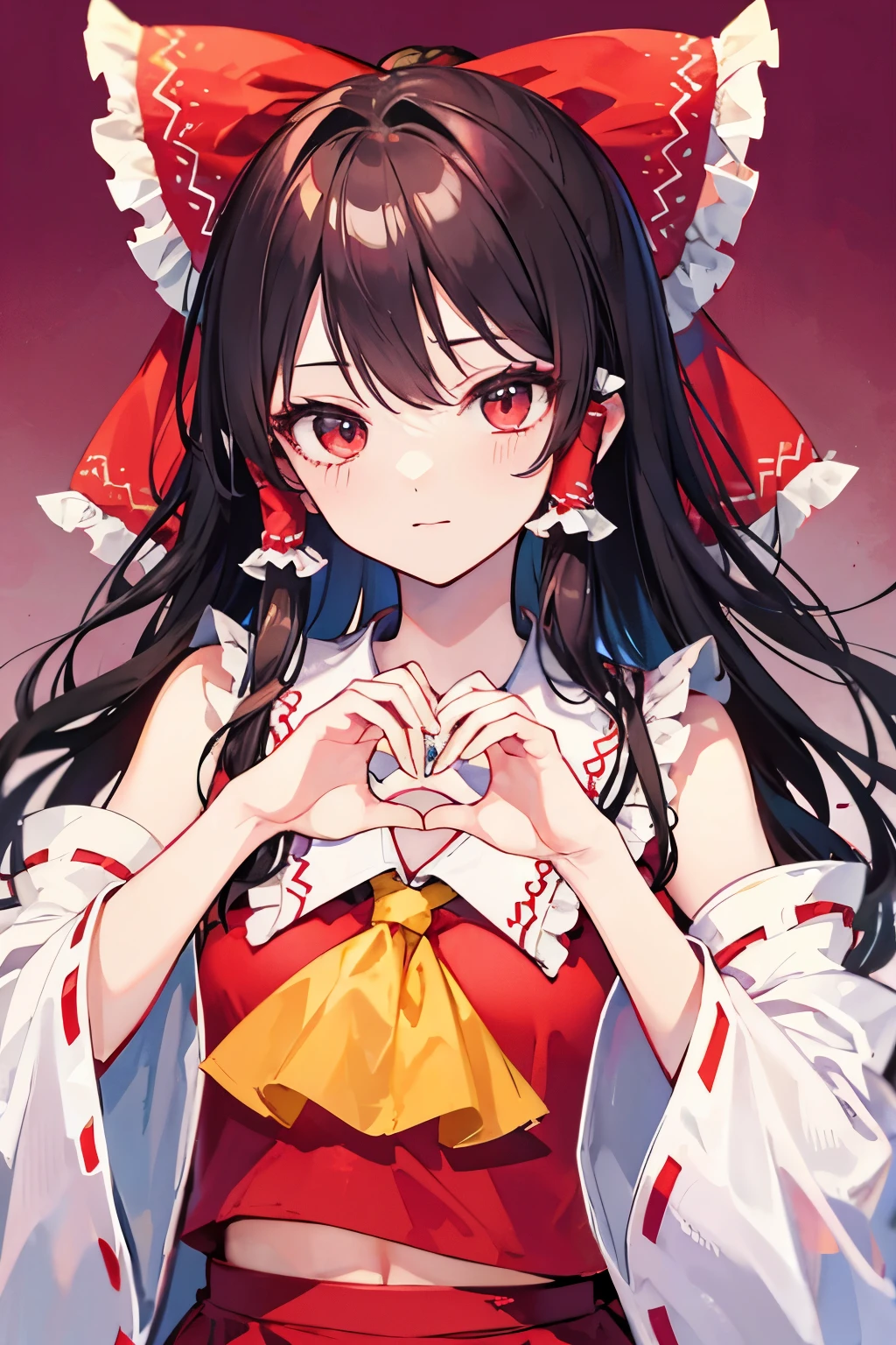 Hakurei Reimu,Touhou project, korean love sign