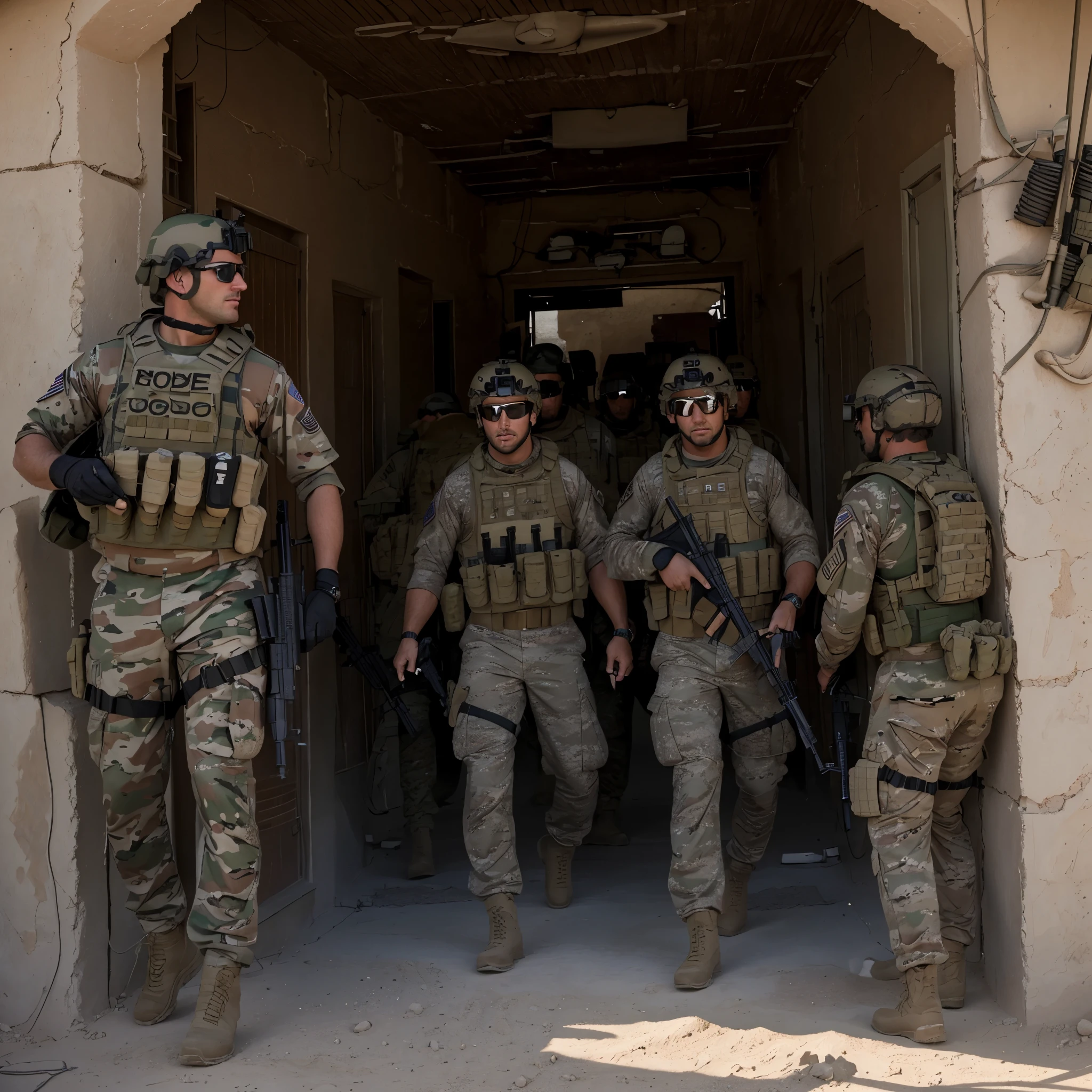 Modern U.S. Special Forces operators breaching a compound in Afghanistan