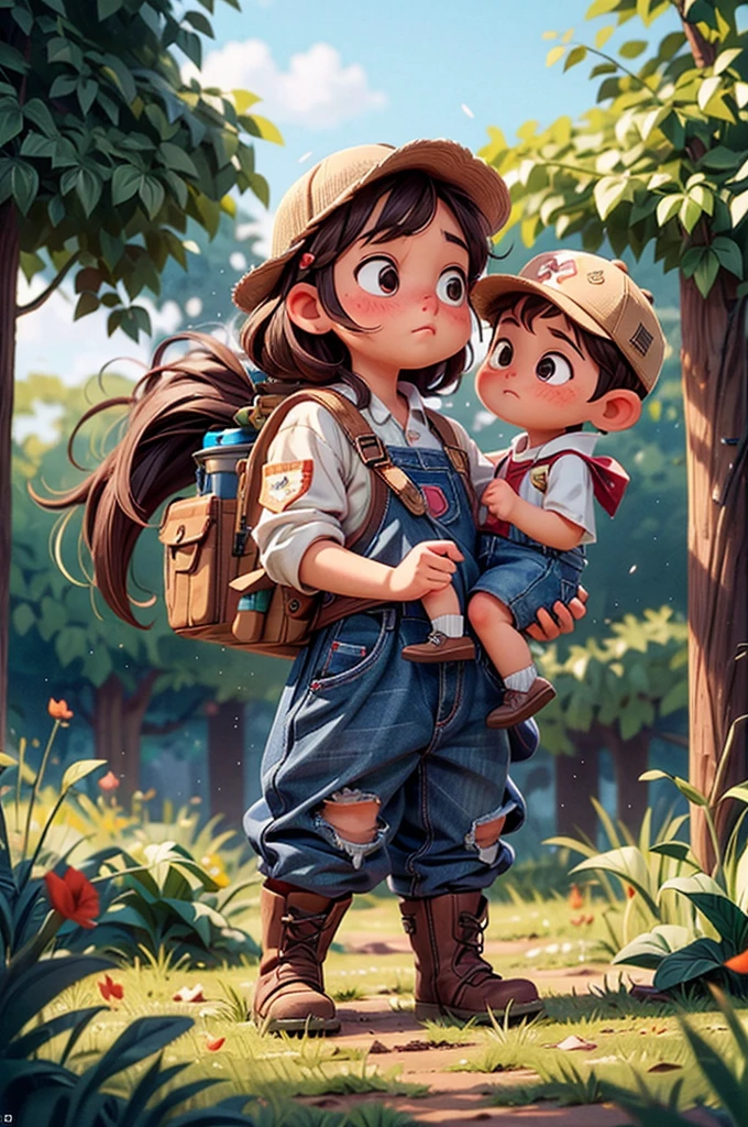 kids, Country style, Farm Life, intricate, (best quality, masterpiece, Representative work, official art, Professional, unity 8k wallpaper:1.3)
