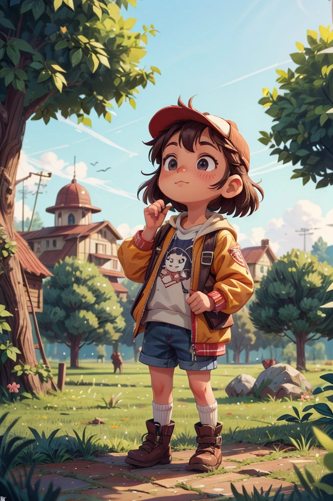 kids, Country style, Farm Life, intricate, (best quality, masterpiece, Representative work, official art, Professional, unity 8k wallpaper:1.3)