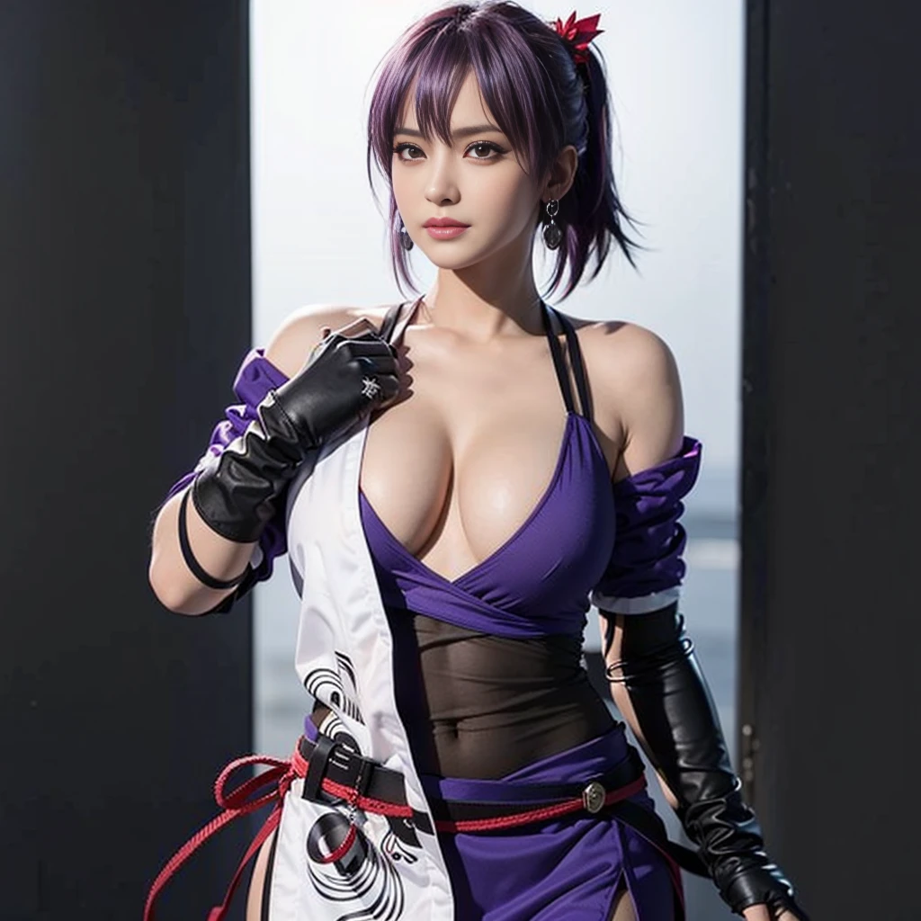 "AYANE" (best quality,ultra-detalhado,Realistic:1.37), retrato, Detailed eyes and facial features, olhos castanhos, textura de pele delicada e suave, Corpo Perfeito, textura ultra realista, maquiagem perfeita, batom vermelho, expression serious, cores vivas, maquiagem vermelha em volta dos olhos, cores vivas
