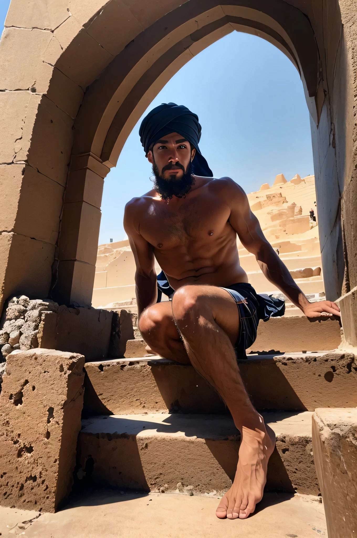 faaris azura, turban, Egypt, pyramids