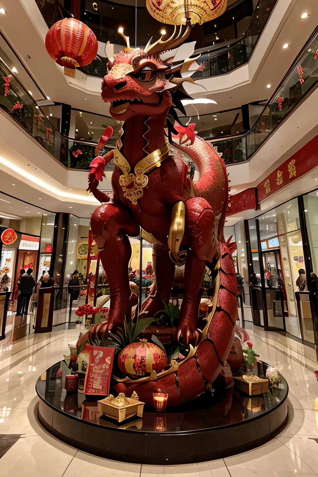 Chinese new year dragon decoration for mall